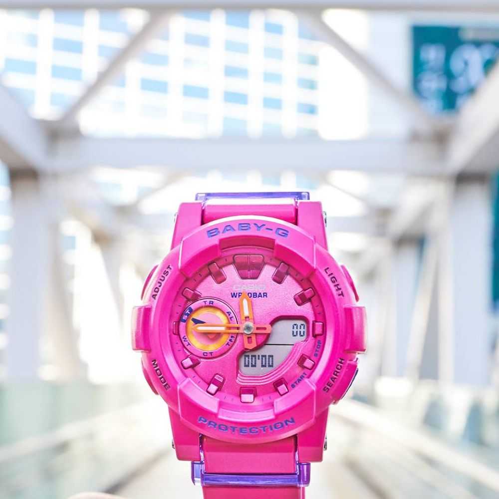 Casio Baby-G BGA-185FS-4ADR Digital Sport Watch for Women - Shock Resistant, Water Resistant, LED Light - Perfect for Running, Swimming, Gym & Outdoor Activities