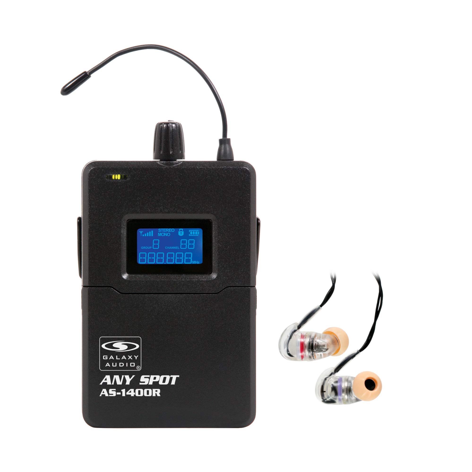 Galaxy Audio AS-1406RM 1400 Series WPM Wireless Microphone Receiver with EB6 - Professional Audio Equipment for Live Performances, Events, and Studio Recording