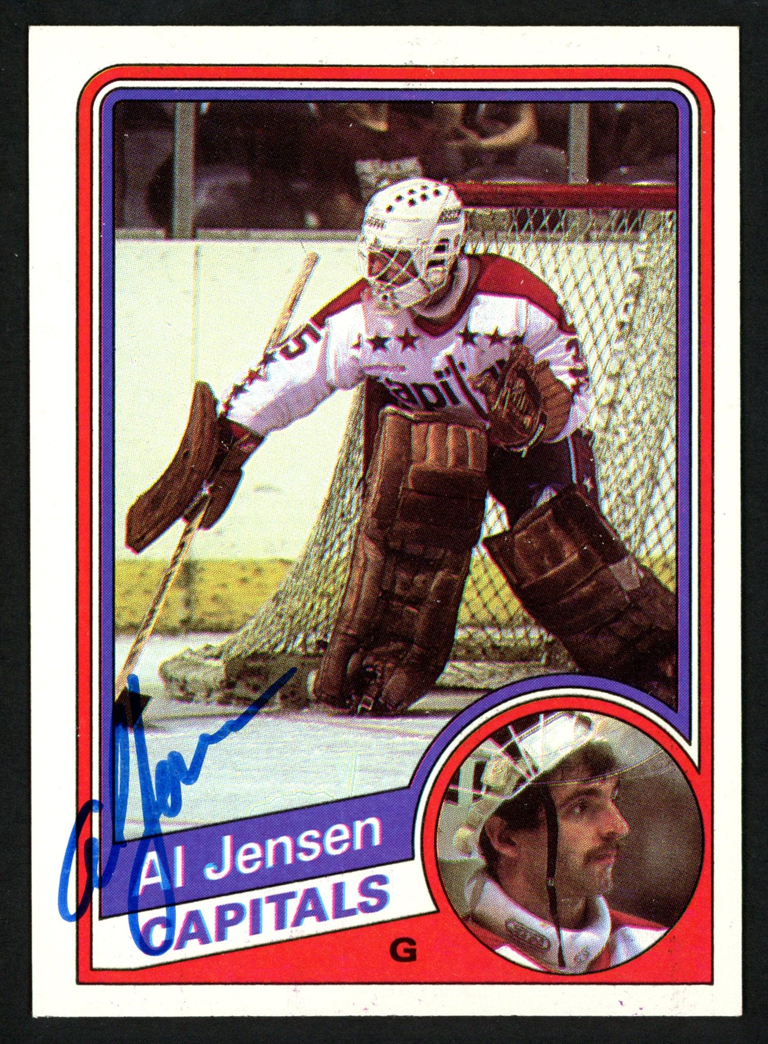Al Jensen Autographed 1984-85 Topps Hockey Card #146 - Washington Capitals NHL Memorabilia - Perfect for Sports Collectors & Hockey Fans Display