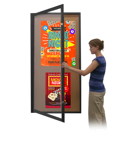 48x96 Extra Large Outdoor Enclosed Bulletin Board with Locking Door - Weatherproof Message Board for Schools, Offices & Public Spaces - Perfect for Announcements, Notices & Community Information