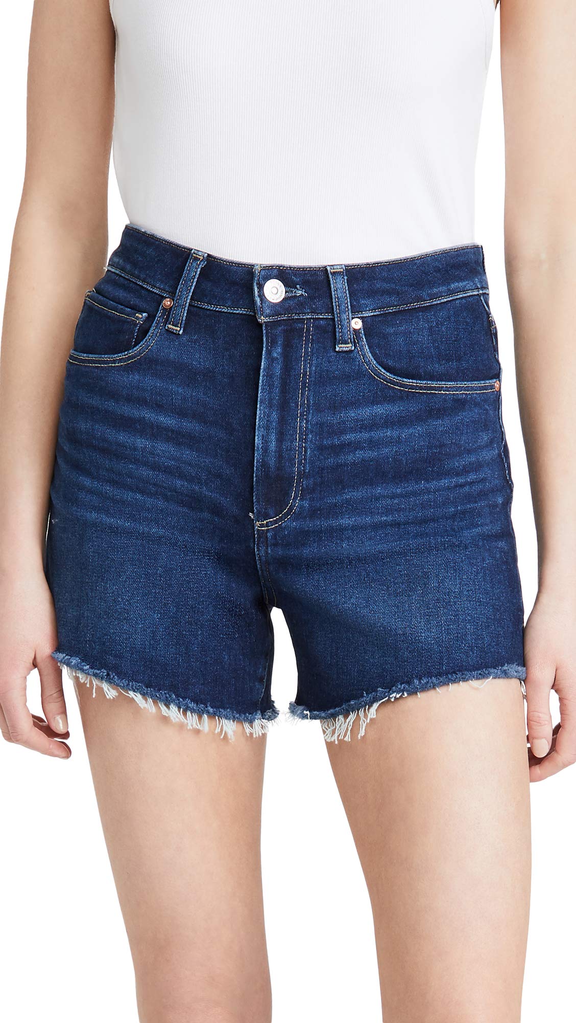 PAIGE Women's Dani High Waisted Denim Shorts - Stylish Comfort for Summer Outfits, Beach Vacations & Casual Wear