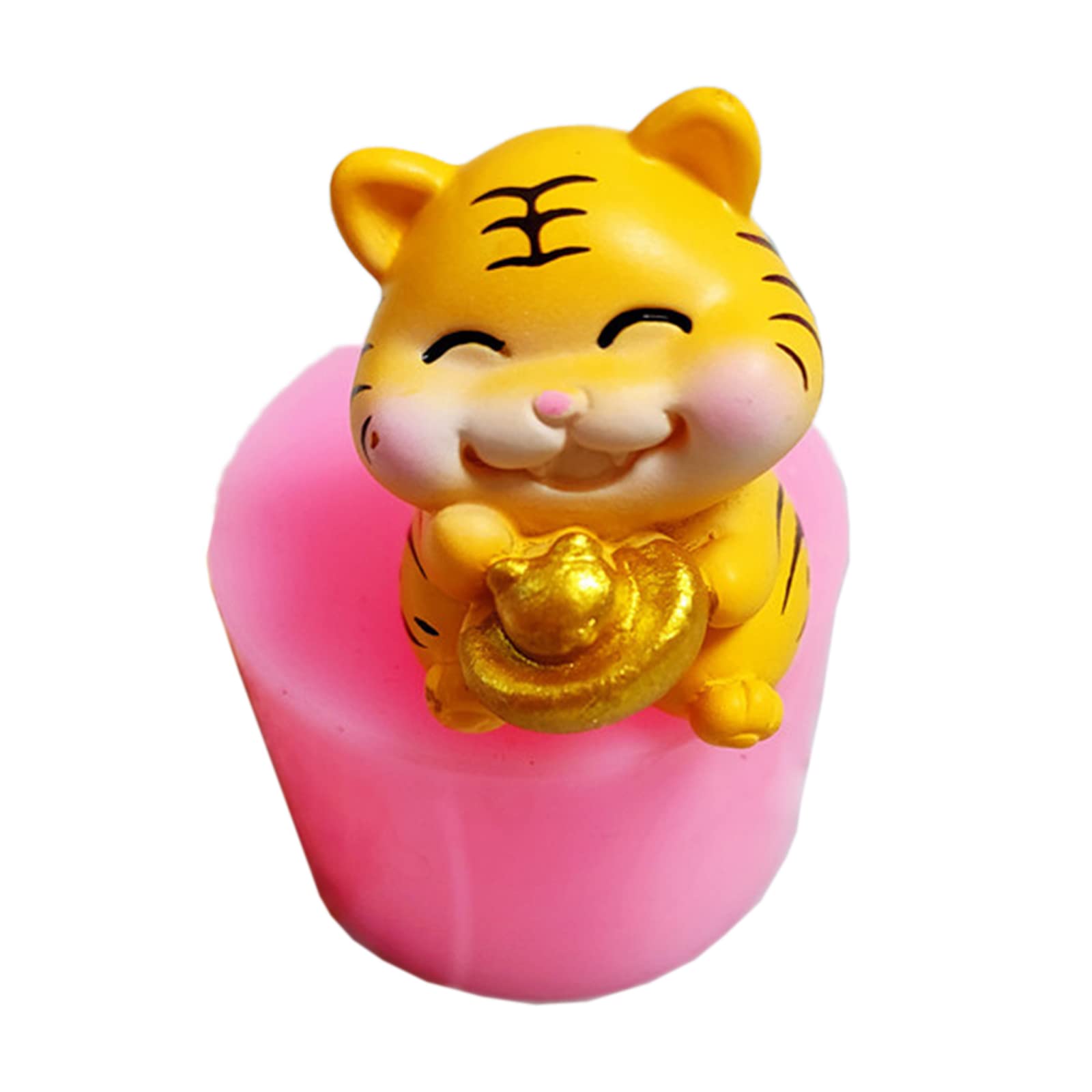 Kawaii Tiger Silicone Mold for Aroma Candles, Pudding, Mousse Cake & Resin Crafts - DIY Art, Home Decor, Office Gift Making (Perfect for Birthday Parties, Wedding Favors & Holiday Decorations)