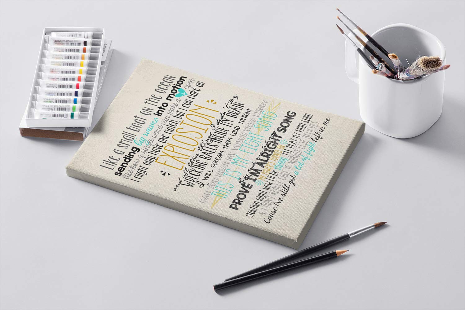 Fight Song Lyrics Canvas Print - 16x24