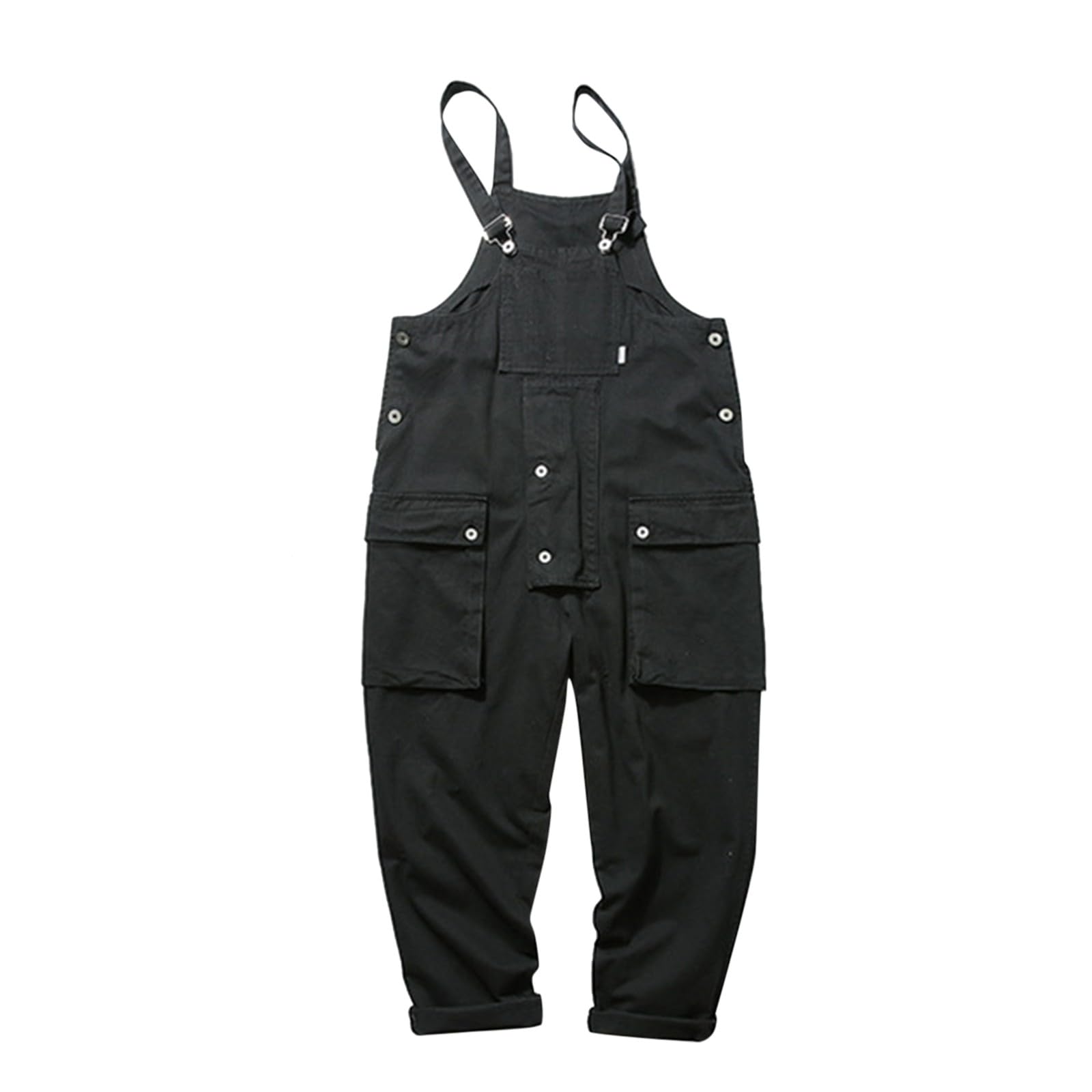 BIISDOST Men's Relaxed Fit Denim Dungarees Jumpsuit with Pockets - Casual Workwear, Beach Outfit & Street Fashion for Everyday Wear