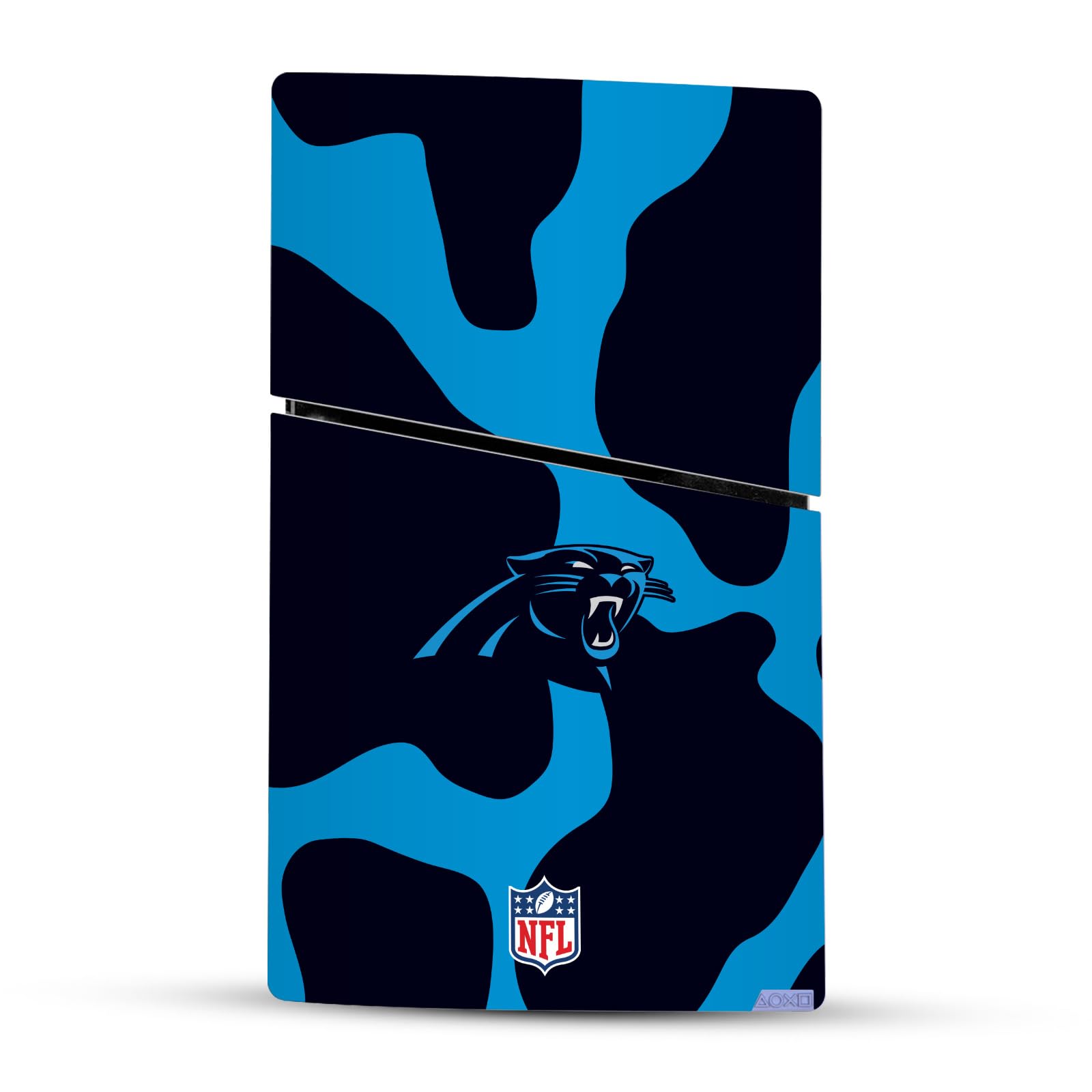 Official NFL Licensed Carolina Panthers Vinyl Skin Decal for Sony PlayStation 5 PS5 Slim & Digital Edition Console & DualSense Controller - Gaming Protection & Customization for Football Fans