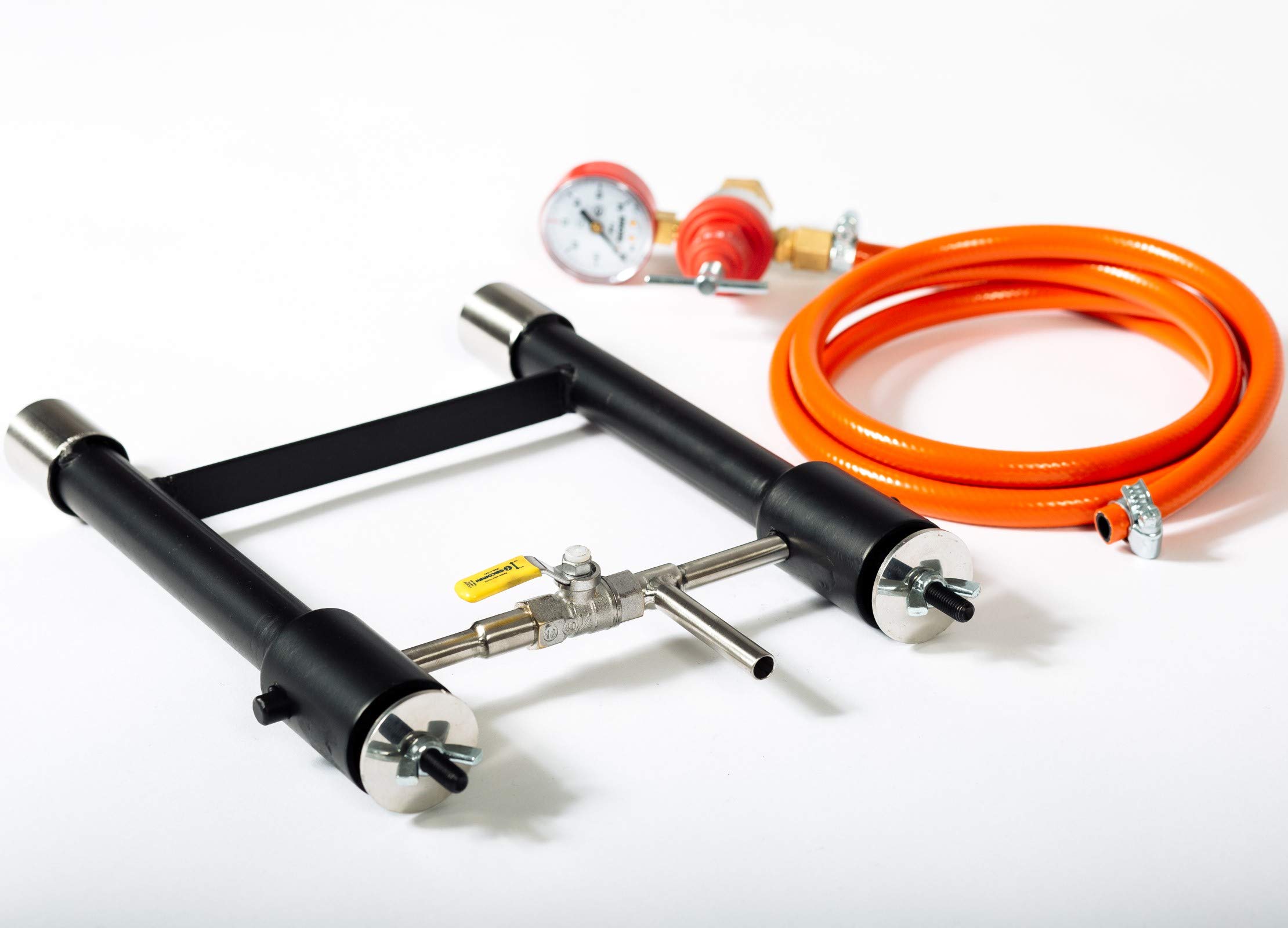 Professional DFP 160,000 BTU Dual Gas Burner with Ball Valve & Air Choke - Propane Forge Furnace for Blacksmithing, Knife Making, Foundry & Metalworking - Ideal for Raku Kiln, Farrier & DIY Projects