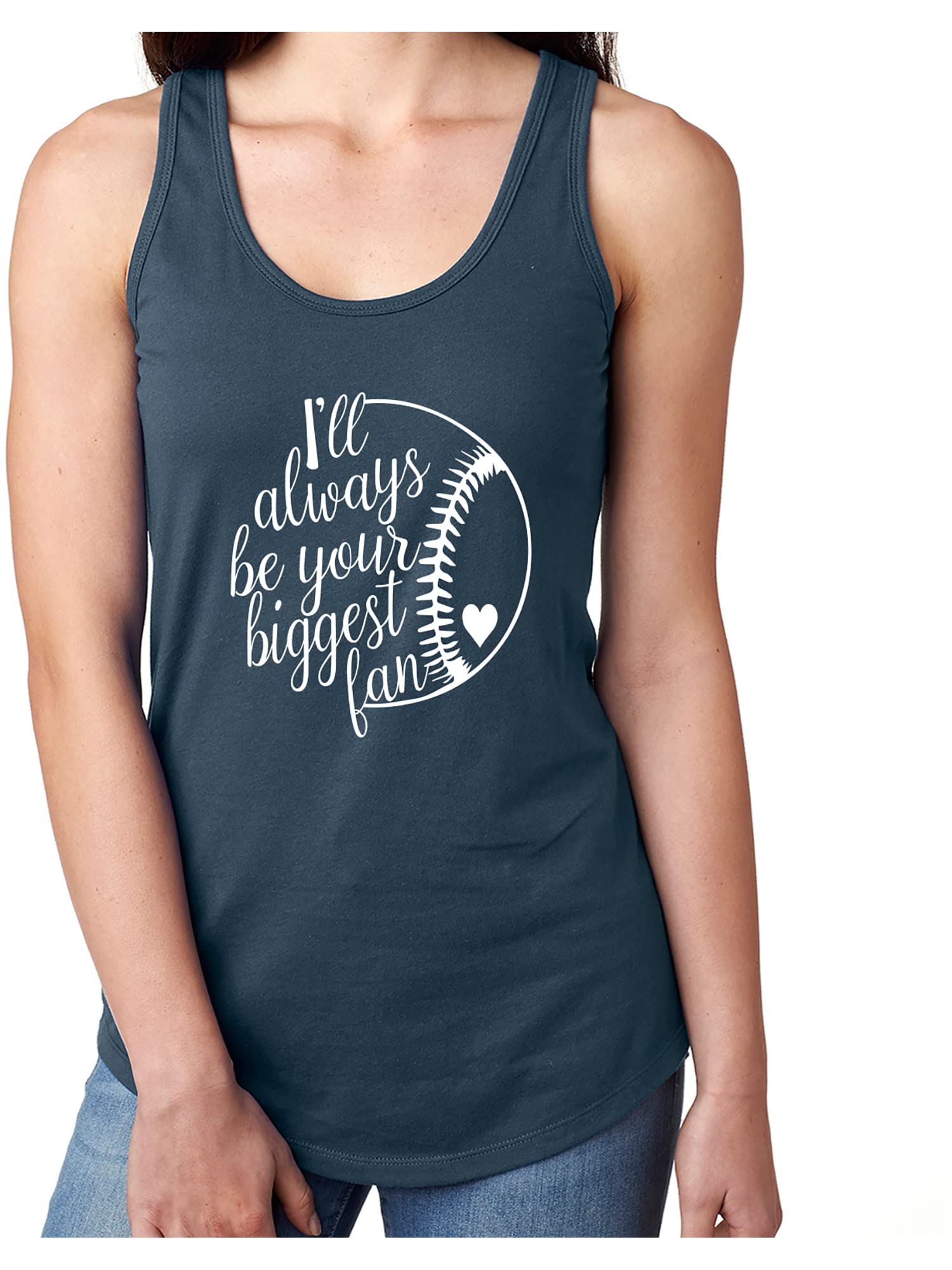 I'll Always Be Your Biggest Fan Racerback Tank - Comfortable Women's Workout Top for Gym, Running & Yoga