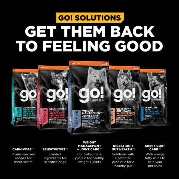 Go! Solutions Weight Management + Joint Care Grain-Free Chicken Recipe Dry Dog Food - Healthy Weight & Joint Support for Adult Dogs - Perfect for Overweight or Less Active Pets