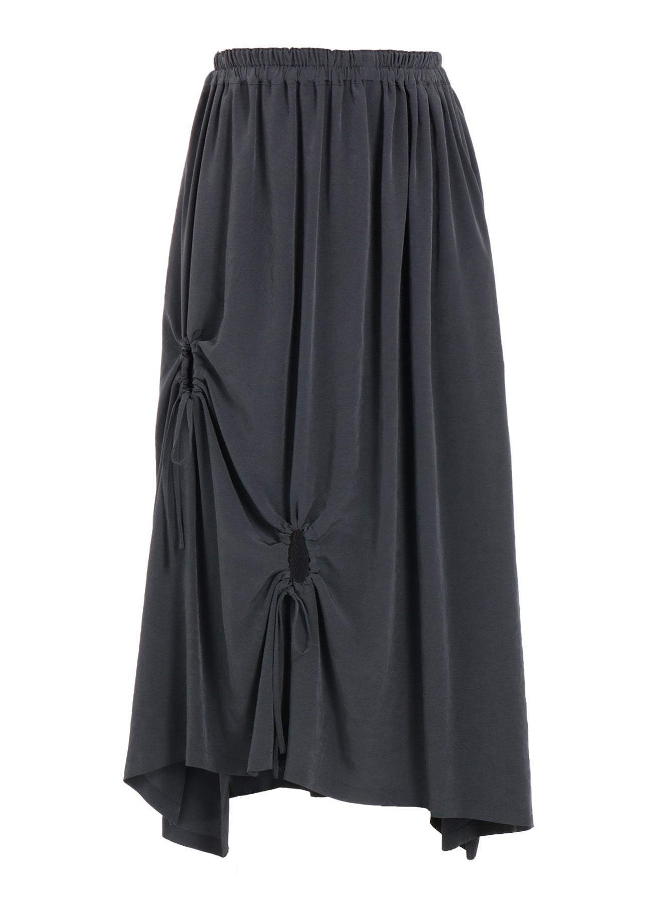 Elegant Crepe de Chine Circle Gathered Skirt - Flowy A-Line Midi Skirt for Women | Perfect for Office Wear, Cocktail Parties & Summer Outfits