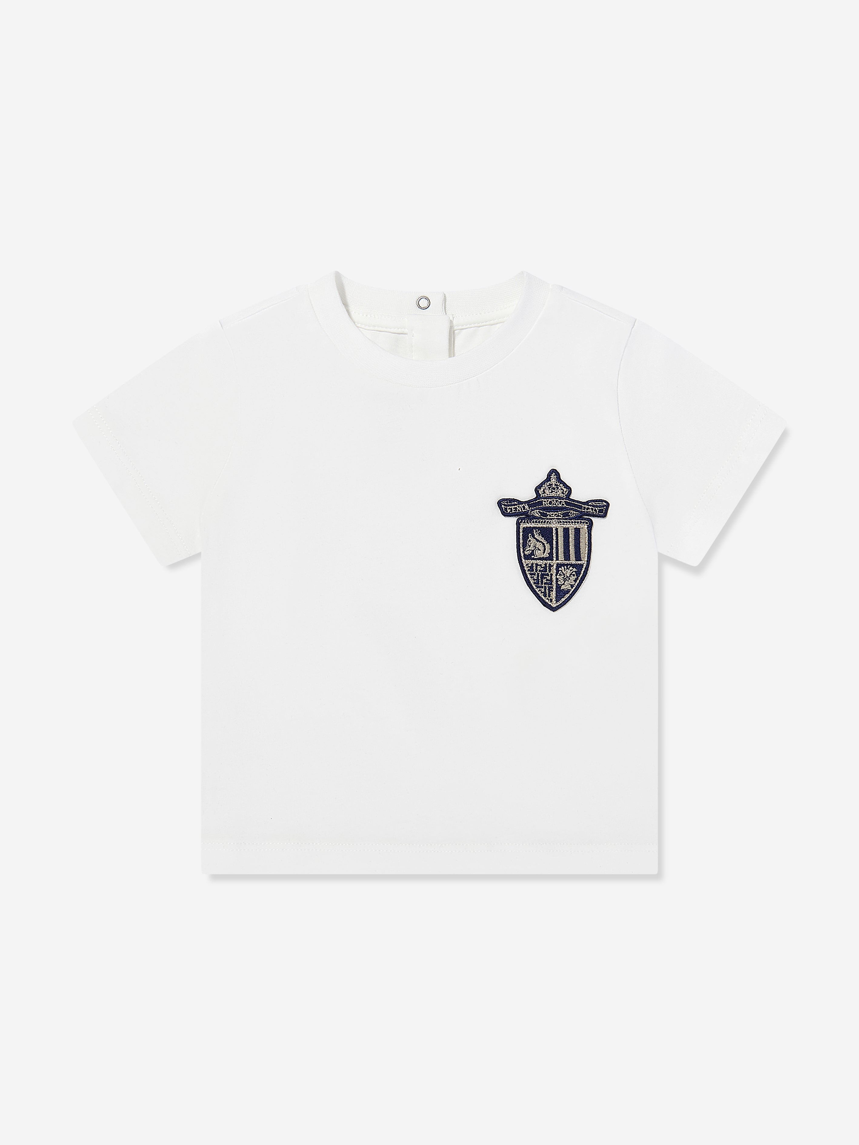 Baby Boys Shield Graphic T-Shirt - Soft Cotton White Tee for Toddlers | Playtime, Casual Outfits & Everyday Wear