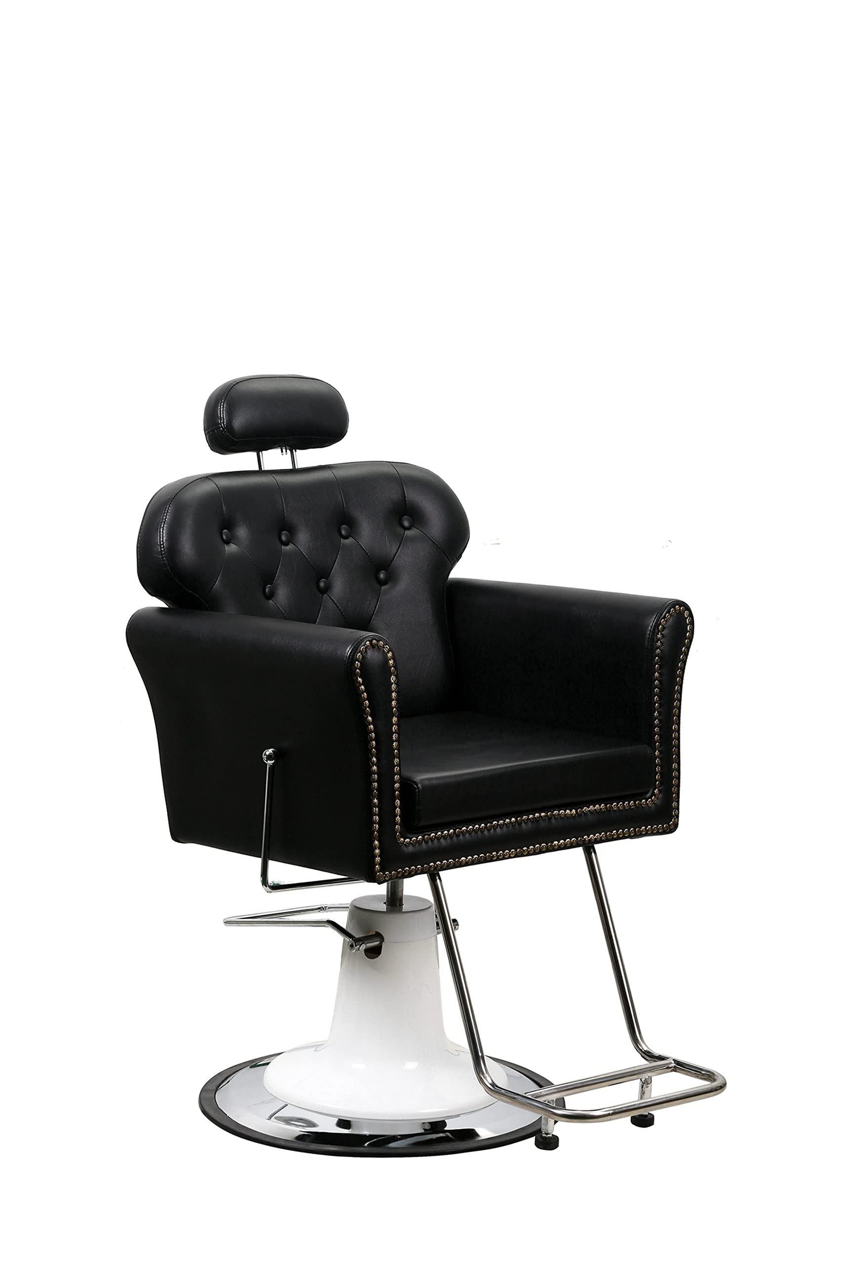 Professional Hydraulic Barber Chair - Heavy Duty Reclining Salon Chair with 360° Swivel for Hair Styling & Beauty Services