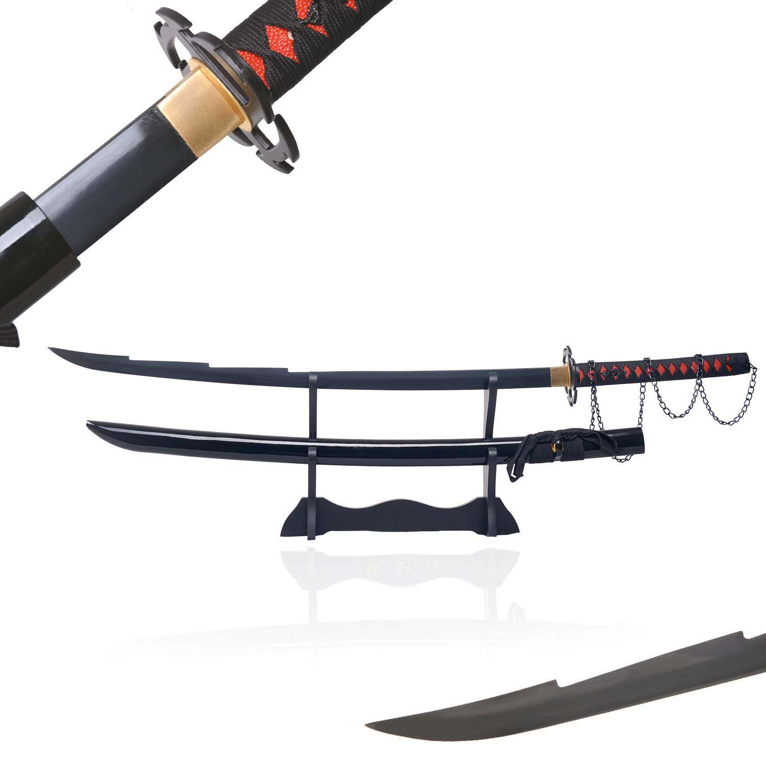 SV Handmade 1045 Medium Carbon Steel Ichigo Sword - 43 Inch Anime Replica Katana for Cosplay, Collectors & Martial Arts Training | Perfect for Anime Fans, Sword Enthusiasts & Display