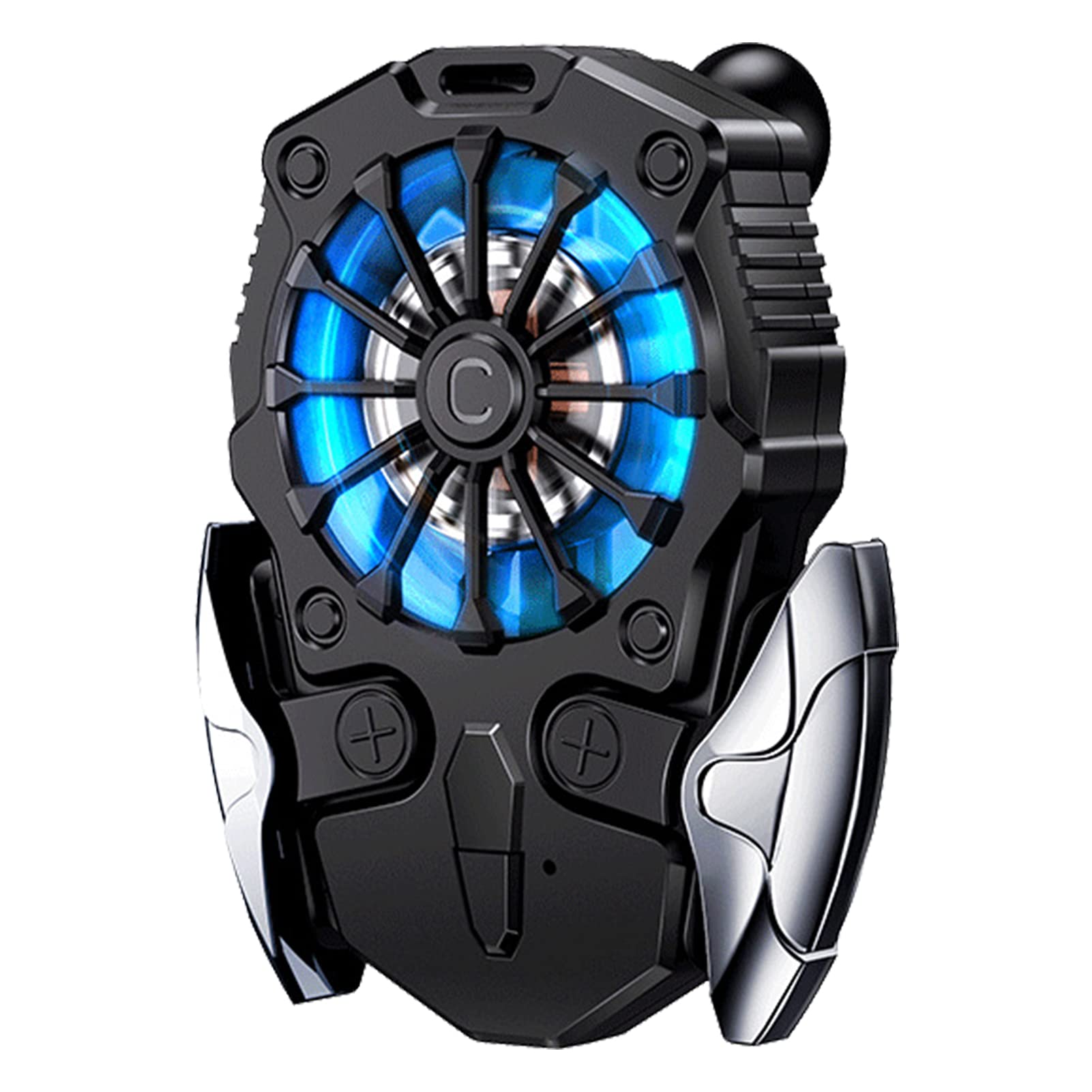 OCUhome P15 Semiconductor Phone Cooler - Universal USB Gaming Phone Cooling Fan with Gamepad Holder for iPhone, Samsung, Android - Black | Reduce Overheating for Mobile Gaming & Streaming