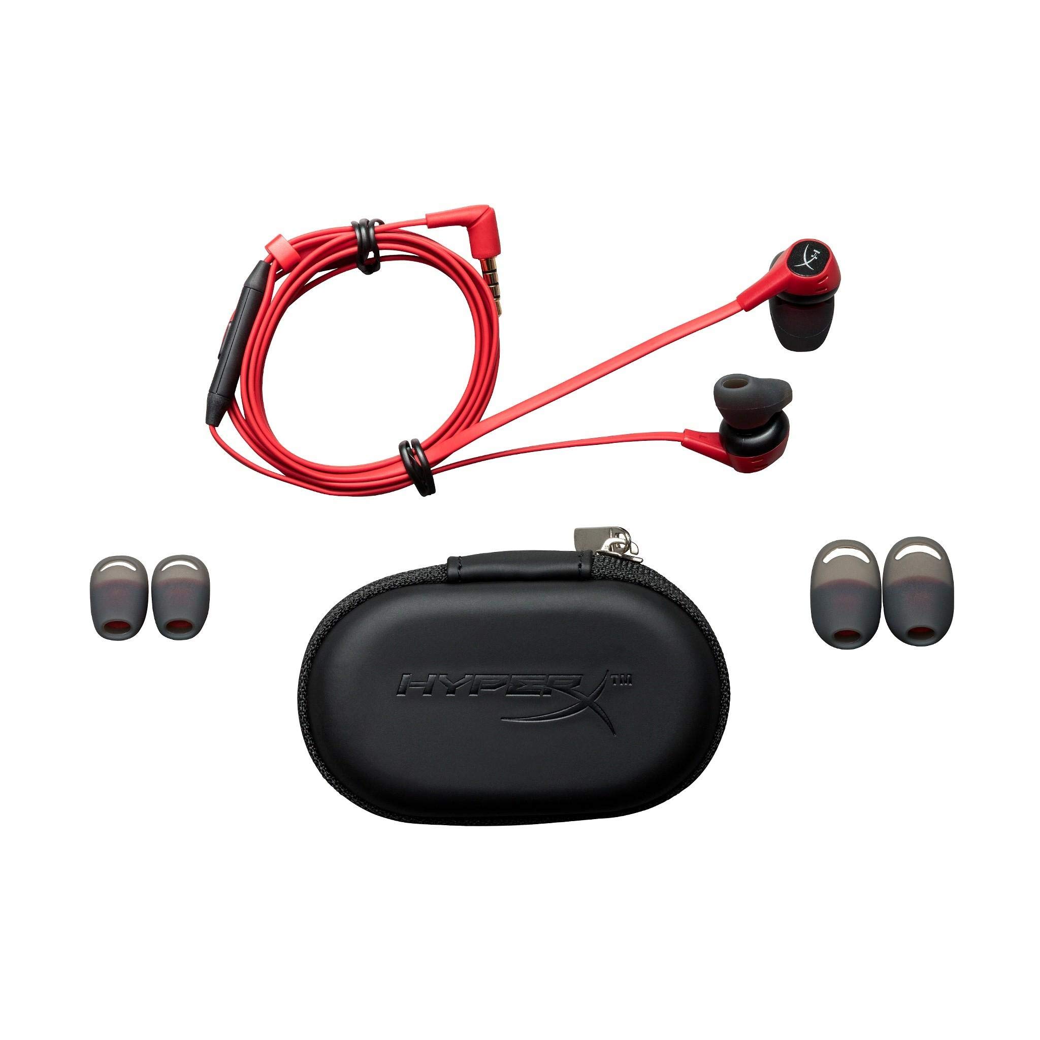 HyperX Cloud Earbuds - Wired Gaming Earbuds with Built-in Mic for Nintendo Switch, Mobile Gaming, PC & PS5 | Noise Isolation for Competitive Play & Travel Use