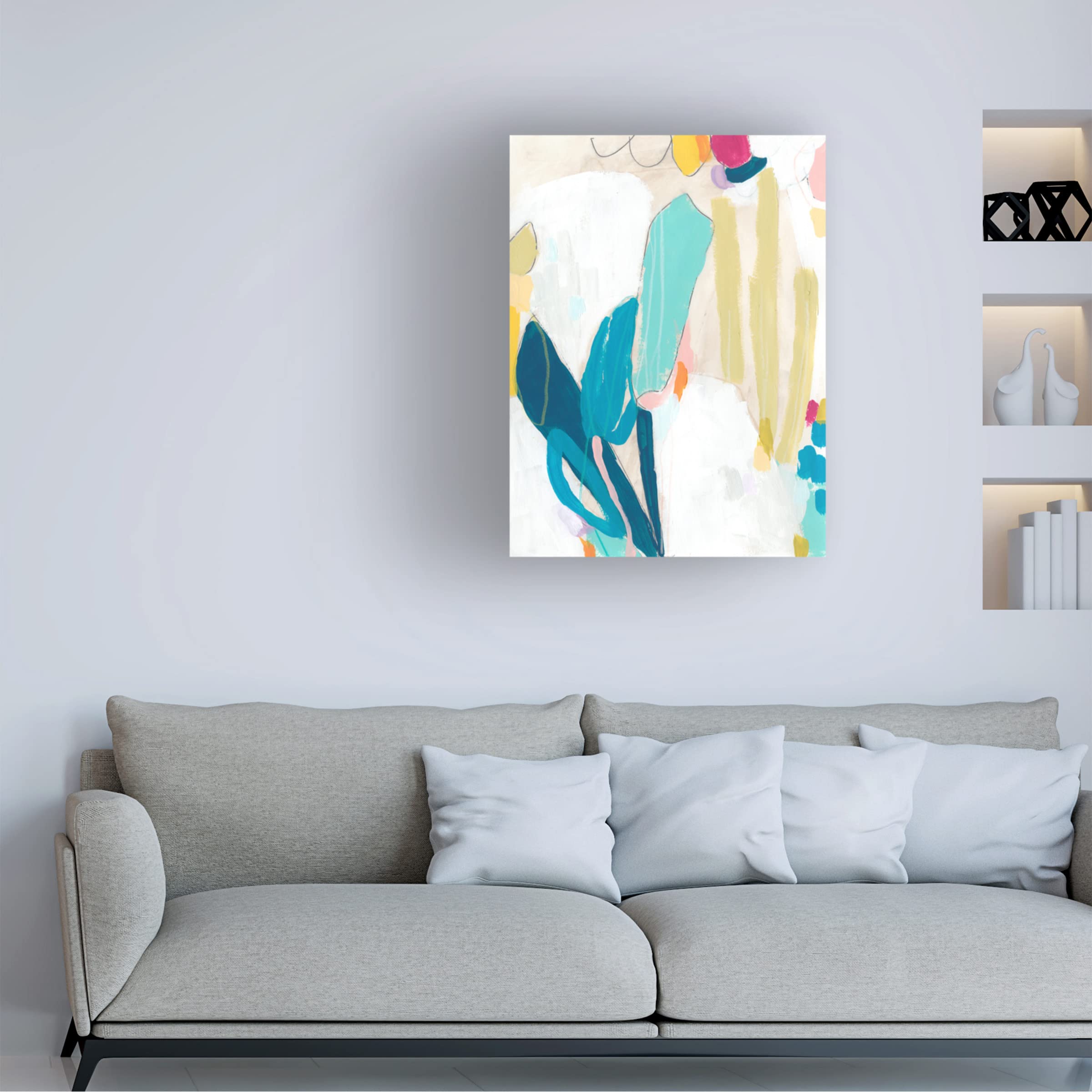Trademark Fine Art 'Mosaic Dream II' Canvas Wall Art by June Erica Vess - Modern Abstract Painting for Living Room, Bedroom & Office Decor