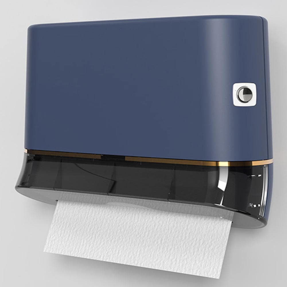TOYOREY Wall Mount Tissue Box Dispenser - Free Punch Toilet Paper Holder for Kitchen & Bathroom - Space Saving Paper Towel Organizer for Home, Office, and RV Use