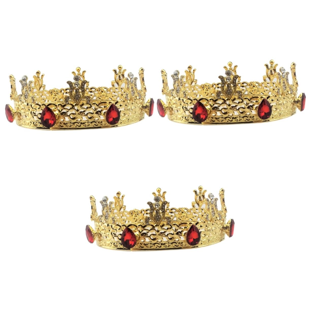 Amosfun 3-Piece Baroque Bridal Tiara Set - Rhinestone Wedding Crown Headpiece for Bride, Queen Headband & Hair Accessories - Perfect for Weddings, Prom, Pageants, and Special Occasions