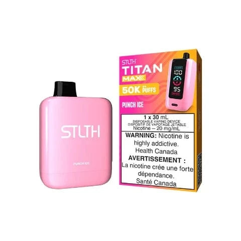 STLTH Titan MAX 50K Disposable Vape - 50000 Puffs, 30mL E-Liquid, Long-Lasting Vaping Device for Adults | Perfect for Travel, Parties & On-the-Go Use (Ontario)