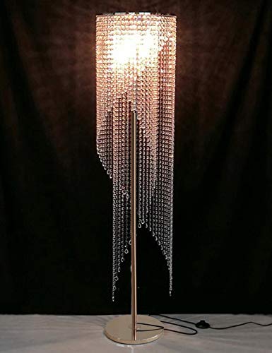 Crystal Raindrop Floor Lamp with French Gold Finish - Elegant Lighting for Living Room, Bedroom, or Office Decor