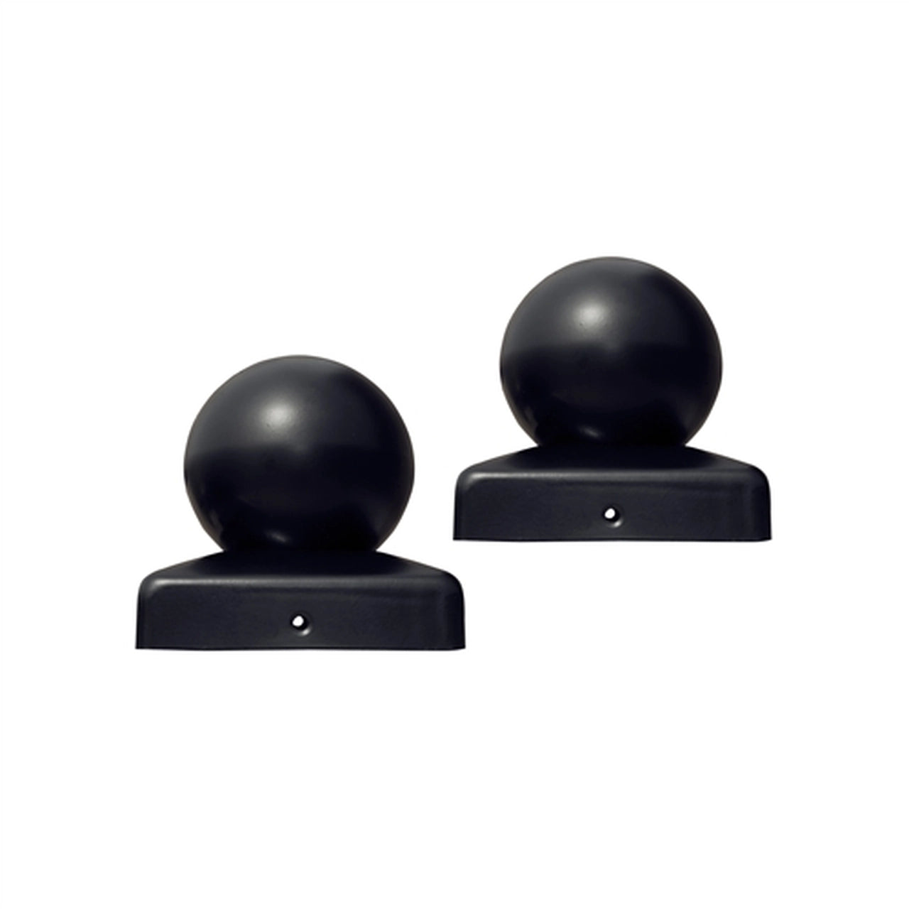 Aleko Medium Black Driveway Gate Post Cap 2.5 x 2.5 Inches - Set of 2 - Durable Weatherproof Protection for Outdoor Gates & Fences