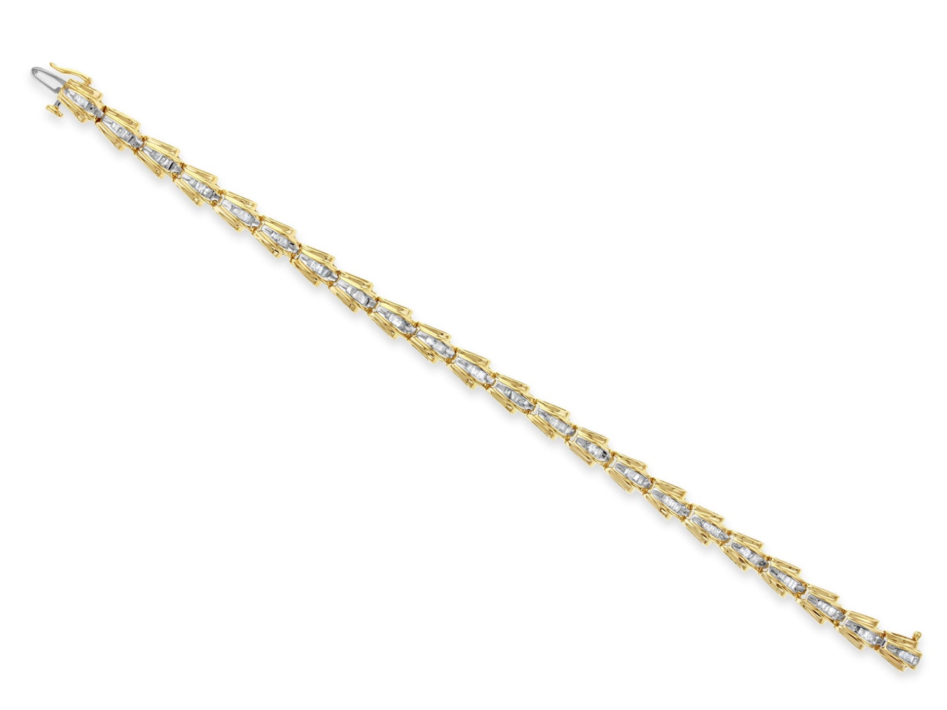 3 Carat Baguette Diamond Tennis Bracelet for Women - 14K White Gold Luxury Stackable Bracelet - Perfect for Weddings, Anniversaries & Special Occasions
