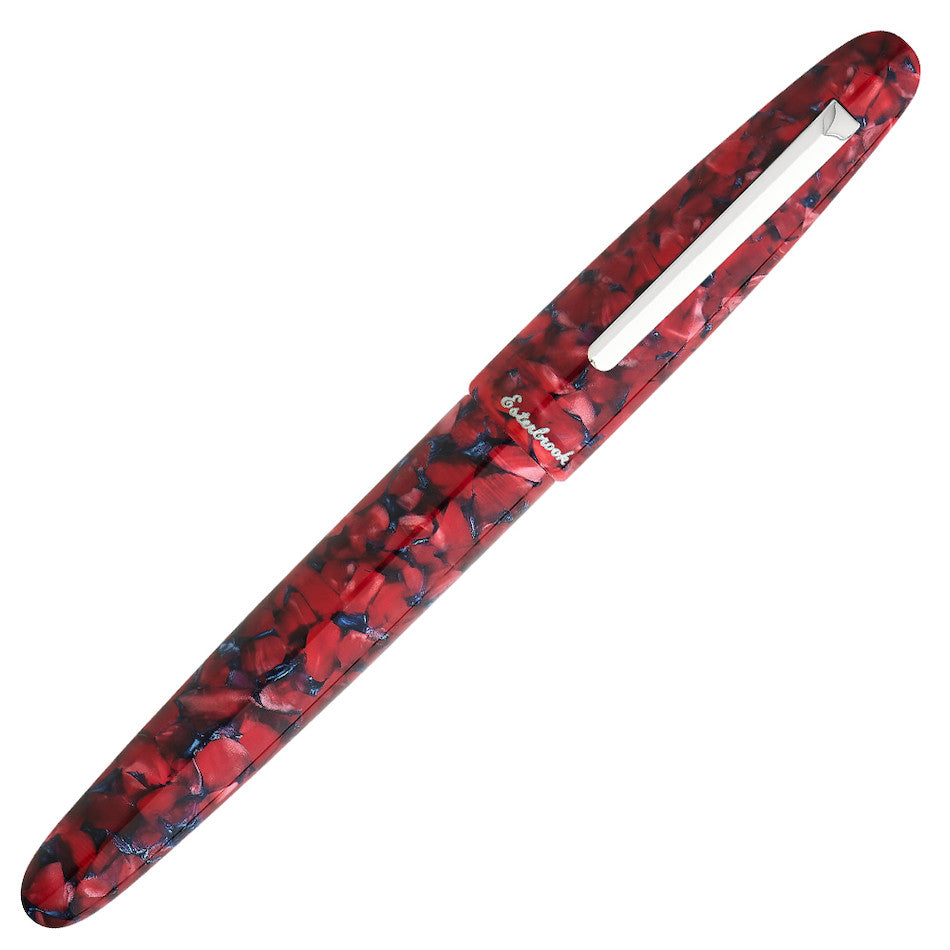 Esterbrook Estie Oversize Fountain Pen - Scarlet with Palladium Trim | Luxury Writing Instrument for Professionals & Collectors | Perfect for Signatures, Calligraphy & Gifts