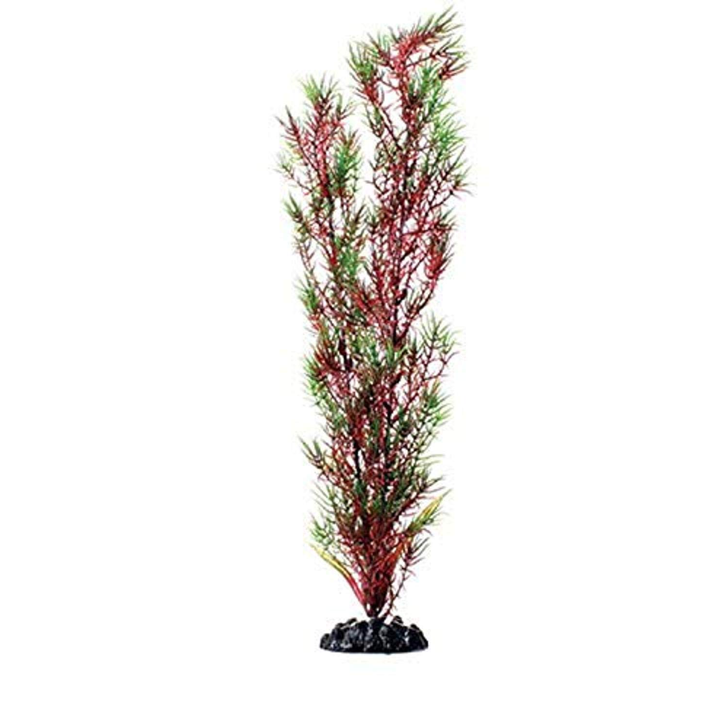 Underwater Treasures Red & Green Springeri Artificial Aquarium Plants - 16 Inch for Fish Tank Decorations | Perfect for Freshwater & Saltwater Aquariums