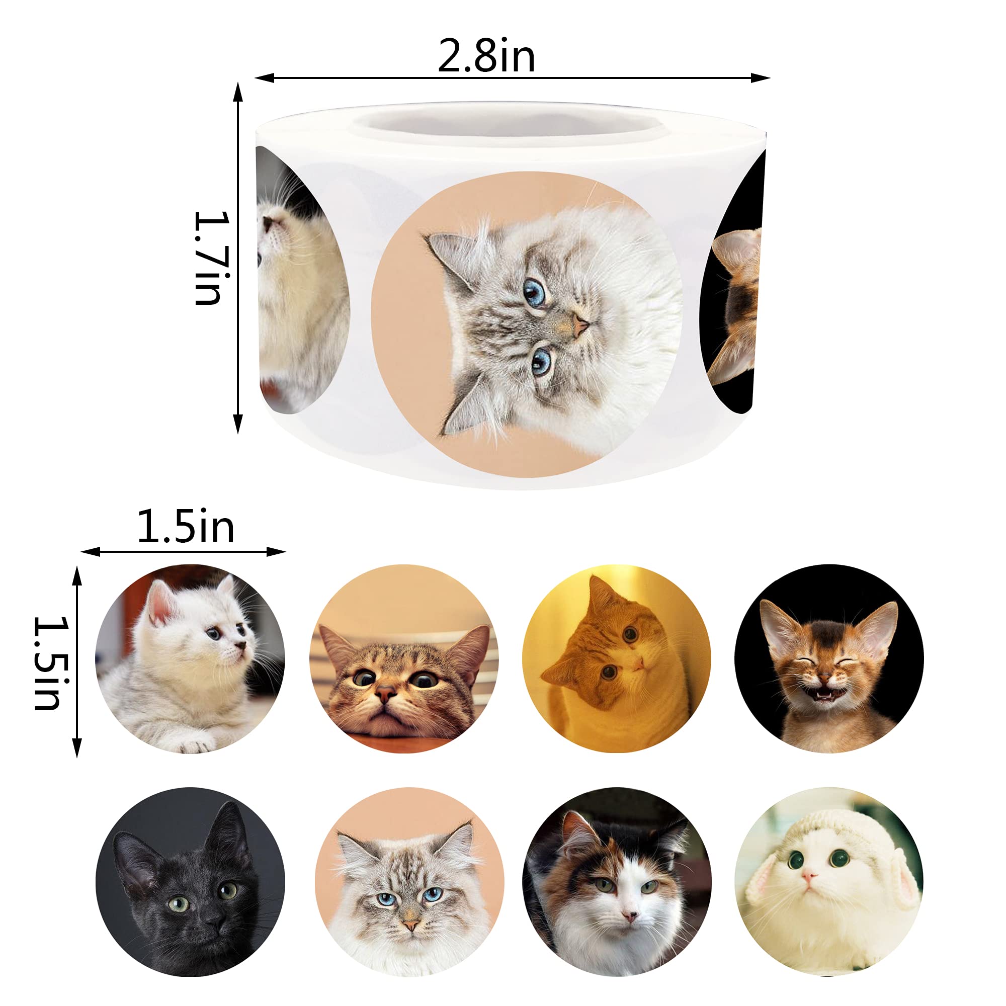 1000PCS Cute Dog & Cat Stickers - Party, Classroom, Envelope Seals