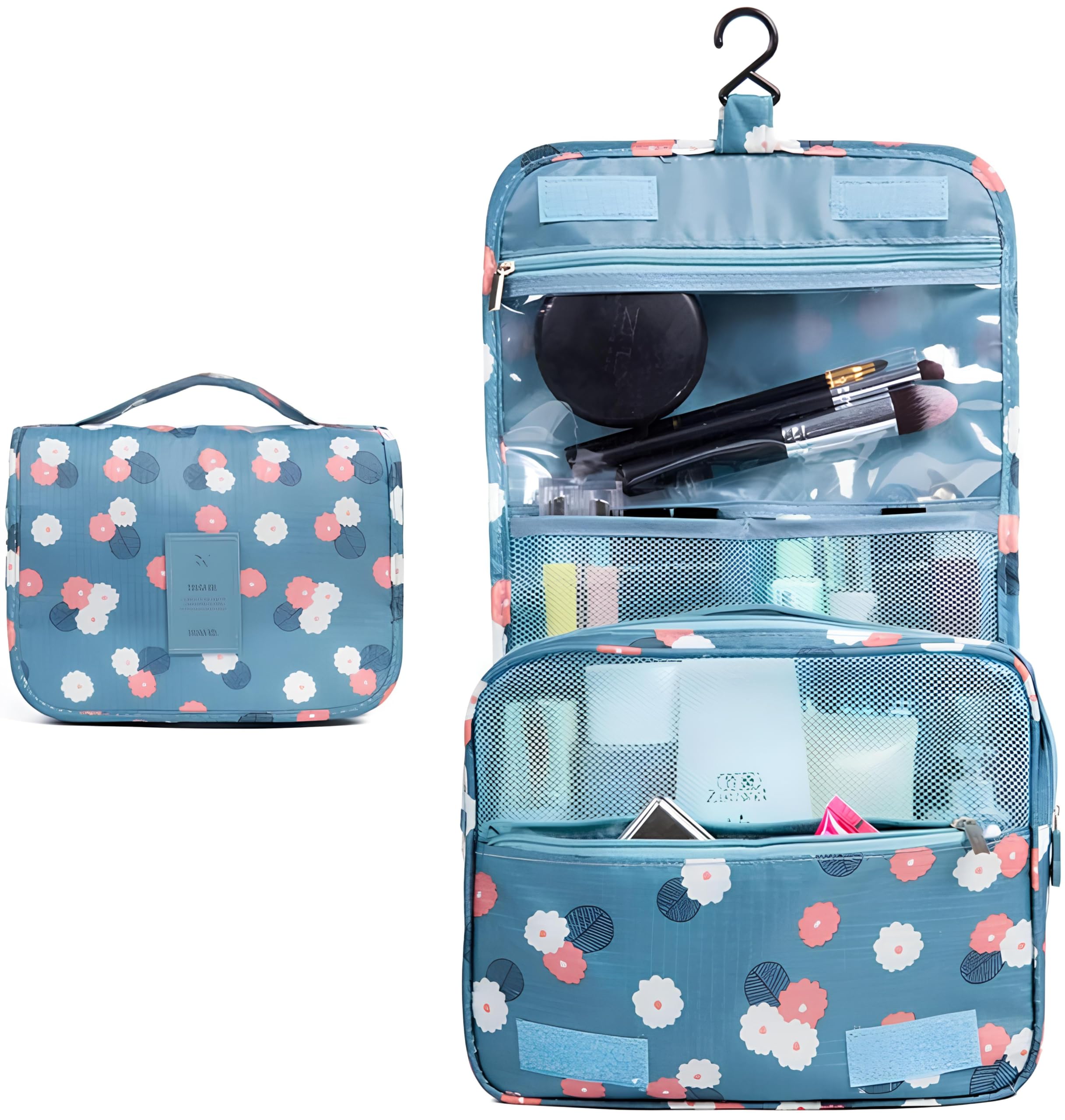 Electro Wolf Waterproof Hanging Toiletry Bag for Travel - Multi-Function Cosmetic & Makeup Organizer (Multiple Colors) - Perfect for Women's Travel Essentials, Gym, Camping & Daily Use