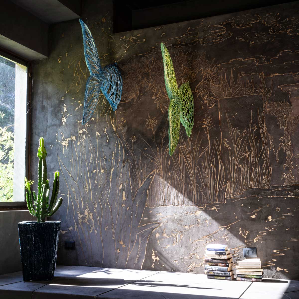 Eco-Friendly Amana Recycled Fabric Sculpture - Handmade Sustainable Home Decor for Living Room, Bedroom & Office