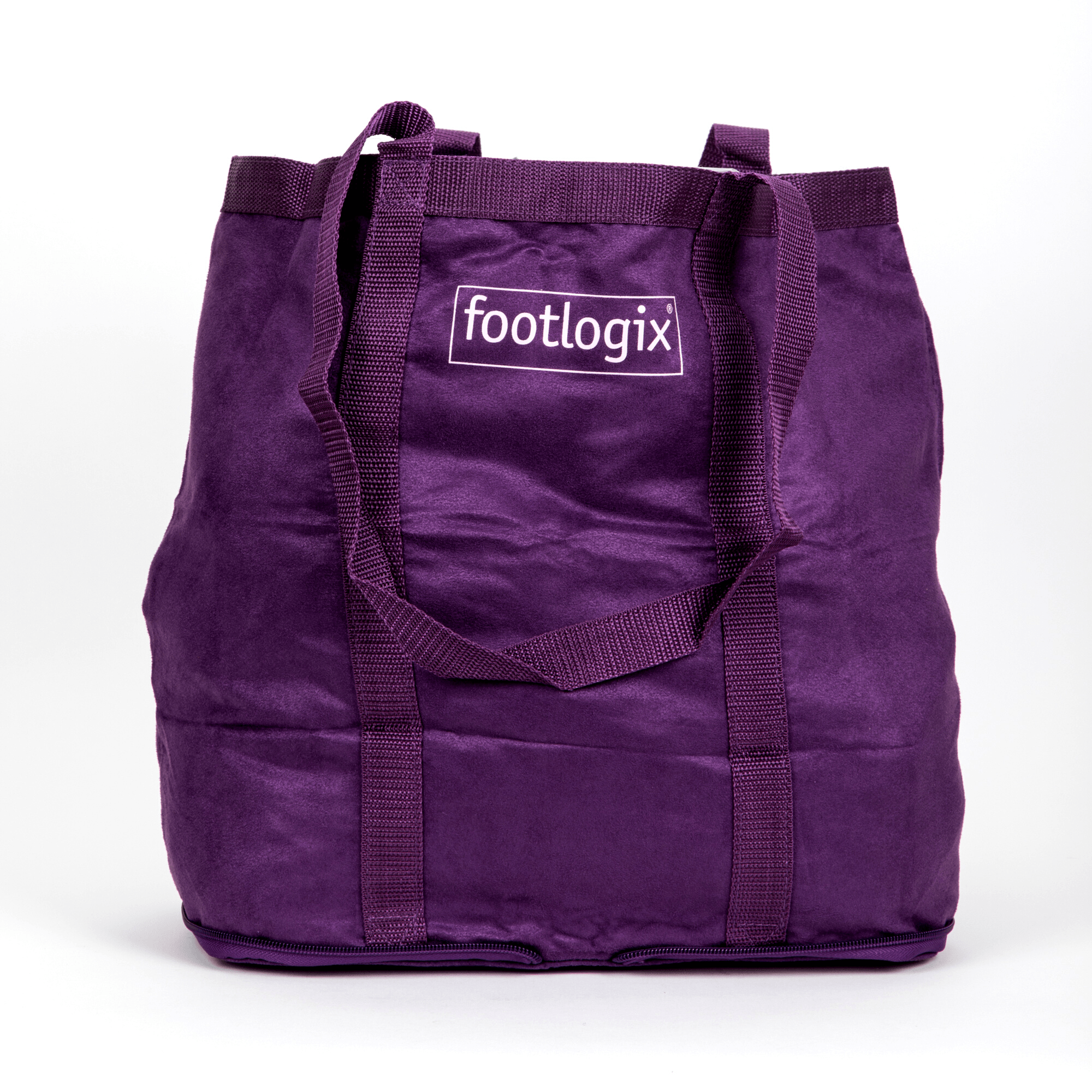 Footlogix Purple Suede Handbag for Women | Elegant Crossbody Purse with Adjustable Strap | Perfect for Work, Travel & Evening Events
