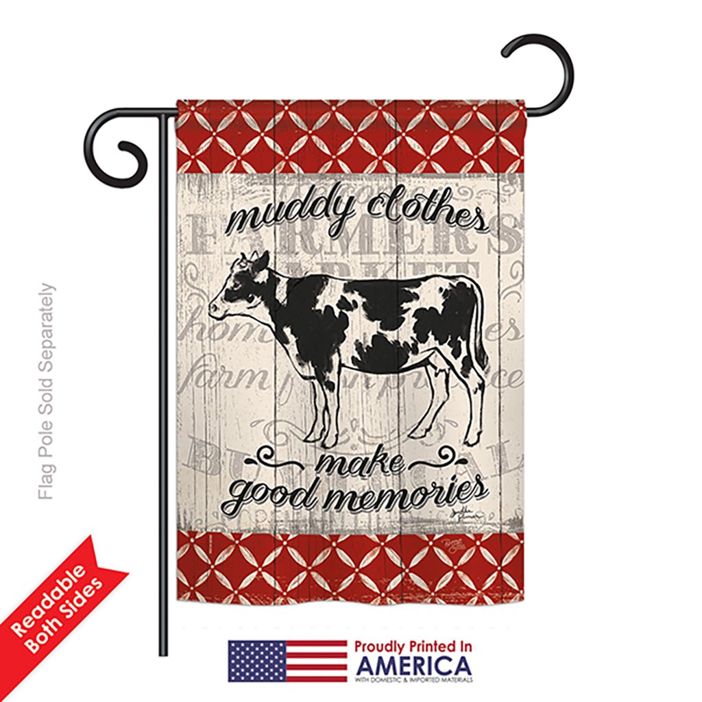 Farm Cow Garden Flag 13x18.5