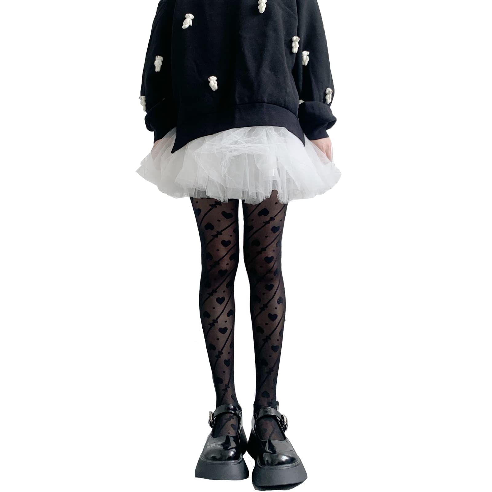 Punk Fishnet Tights for Women - High Waist Thigh Stockings for Grunge & Lolita Outfits