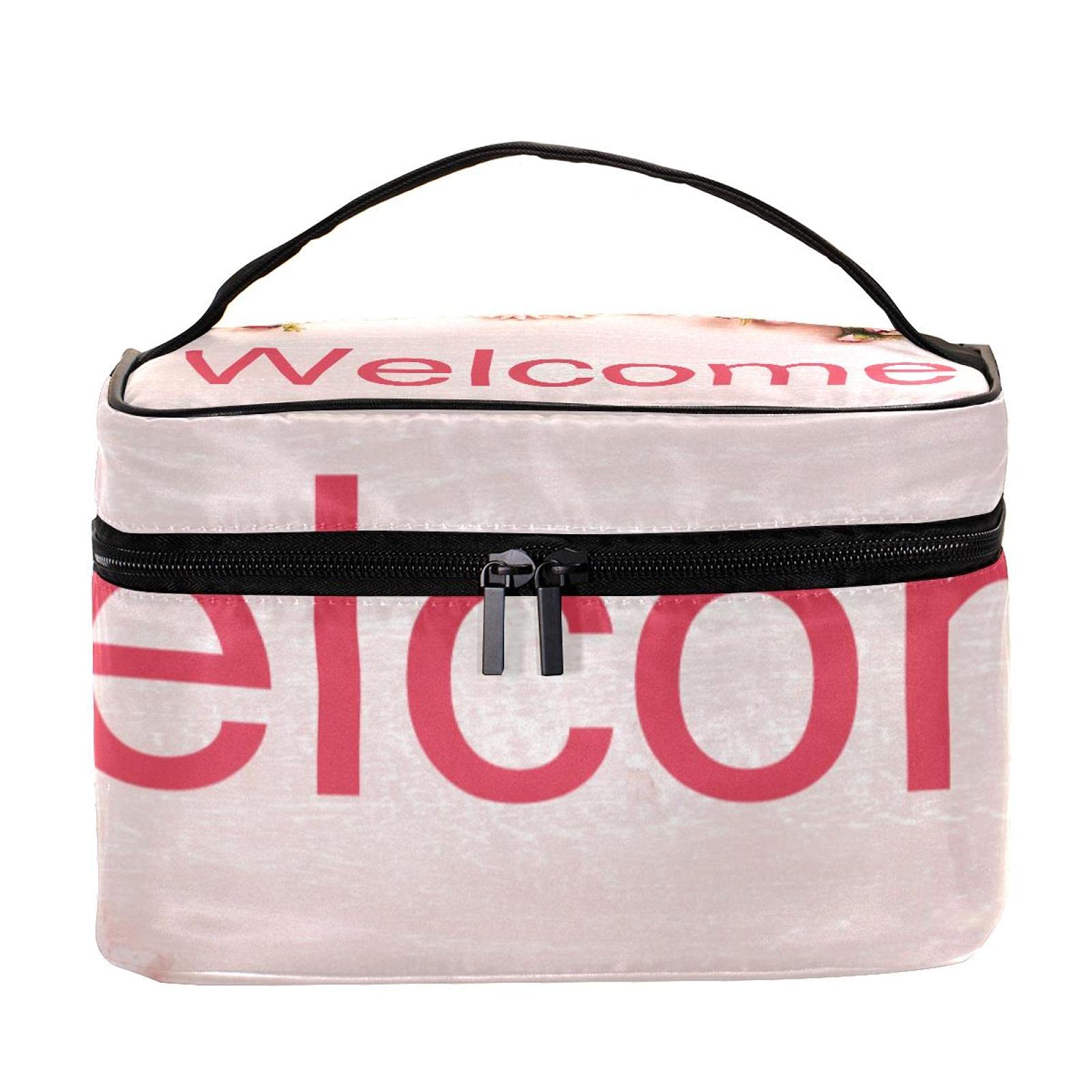 Floral Print Large Travel Makeup Bag - Waterproof Cosmetic Organizer with Zipper for Women & Girls | Perfect for Vacation, Gym, Beach Trips & Daily Use