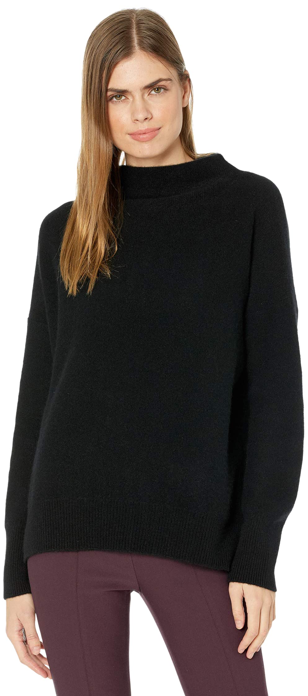 Vince Women's Boiled Wool Funnel Neck Pullover Sweater - Cozy Winter Knitwear for Casual Outfits & Office Wear