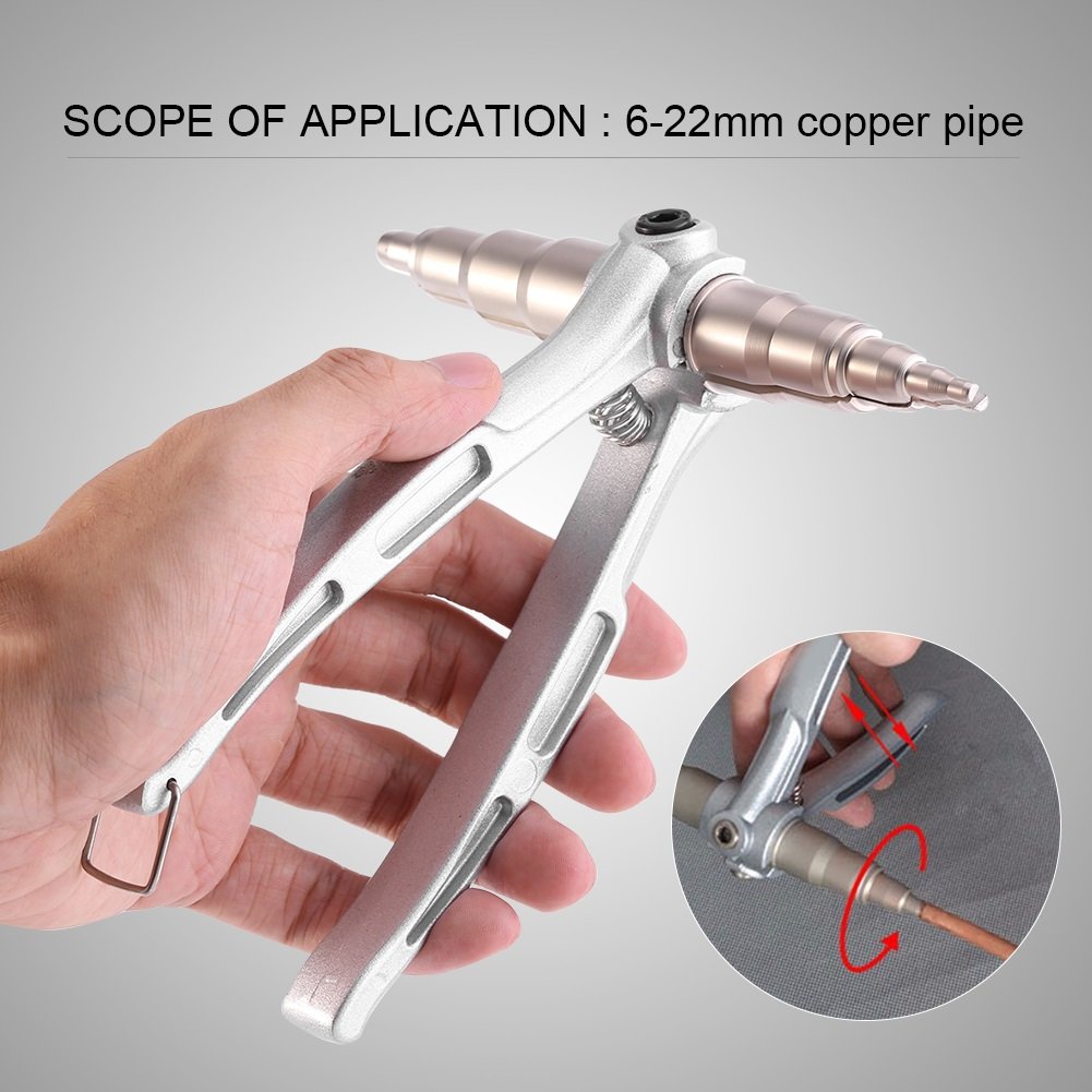 Yosoo Copper Pipe Tube Expander - Stainless Steel Mandrel Manual Expanding Tool for HVAC & Refrigeration Installation, Maintenance & Repair | AC Pipe Swaging Tool for Professional Technicians & DIY Home Projects