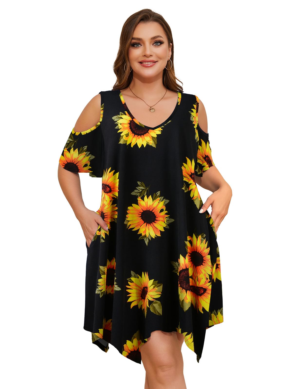 LARACE Women's Summer Short Sleeve T-Shirt Dress - Casual Flowy Sundress for Beach, Vacation & Everyday Wear
