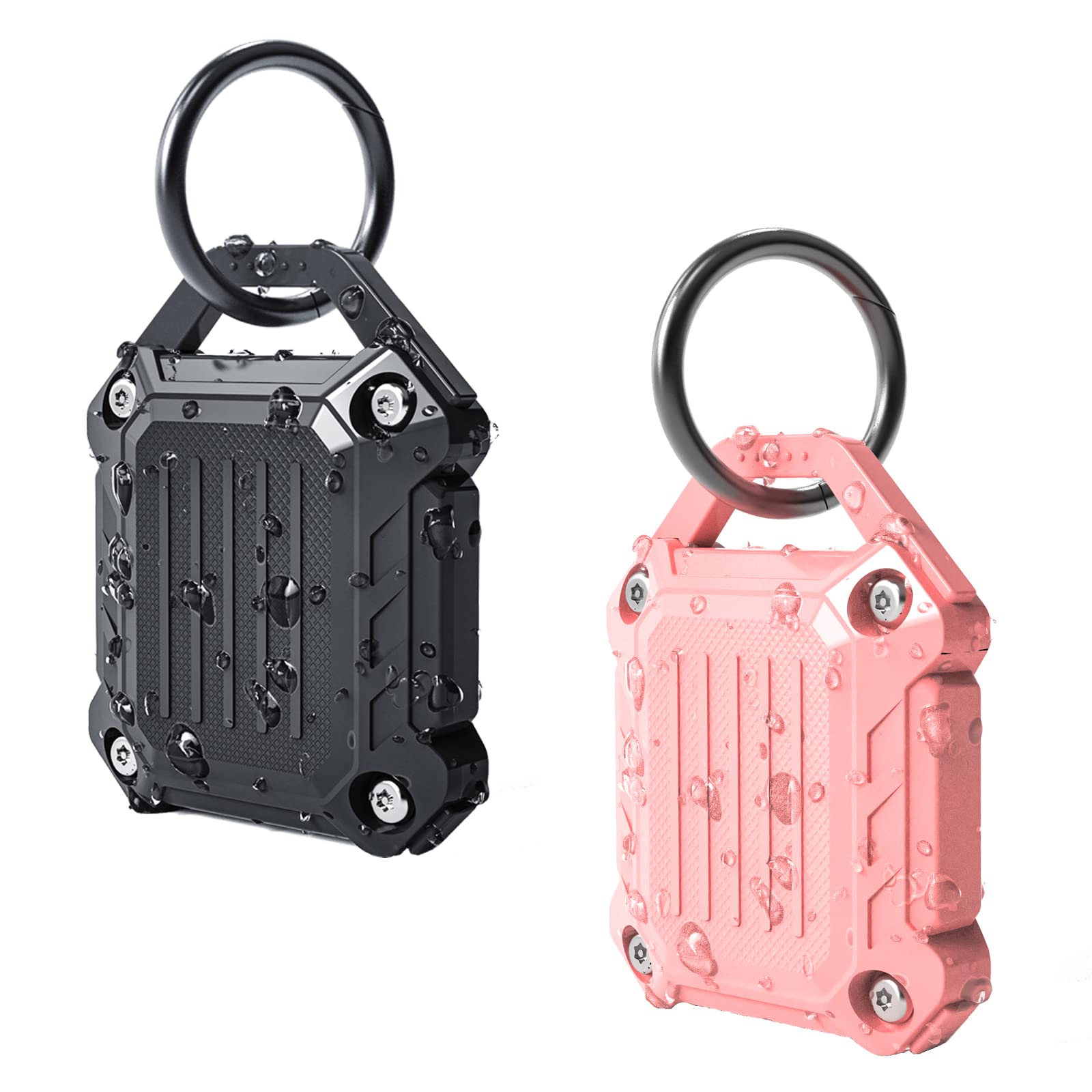 Waterproof Airtag Holder Keychain Case for Apple AirTag Tracker - Durable Key Ring Accessory for Keys, Dog Collar, Luggage & Travel Essentials | Perfect for Pets, Backpacks, Wallets & Anti-Loss Protection