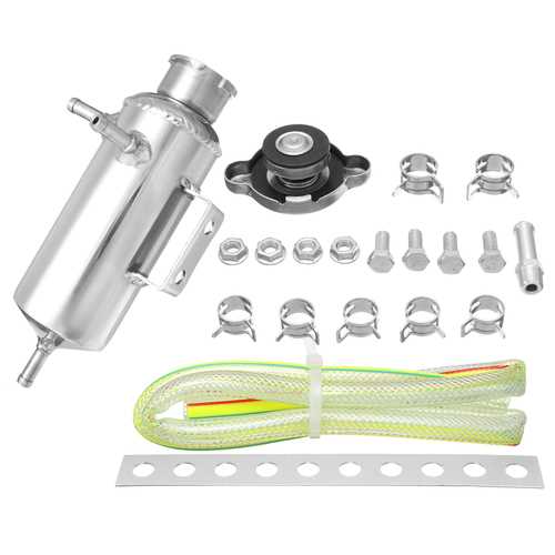 350mL Aluminum Car Coolant Reservoir Tank - Universal Coolant Overflow Catch Bottle for Engine Cooling System - Perfect for Racing, Off-Road & Performance Vehicles