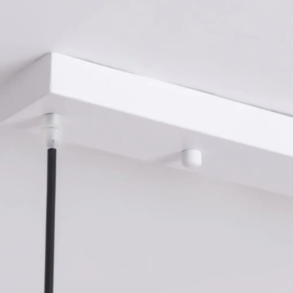 Modern White 4-Light Linear Pendant Lighting Fixture - Sleek Minimalist Design for Kitchen Island, Dining Room or Bedroom Ceiling