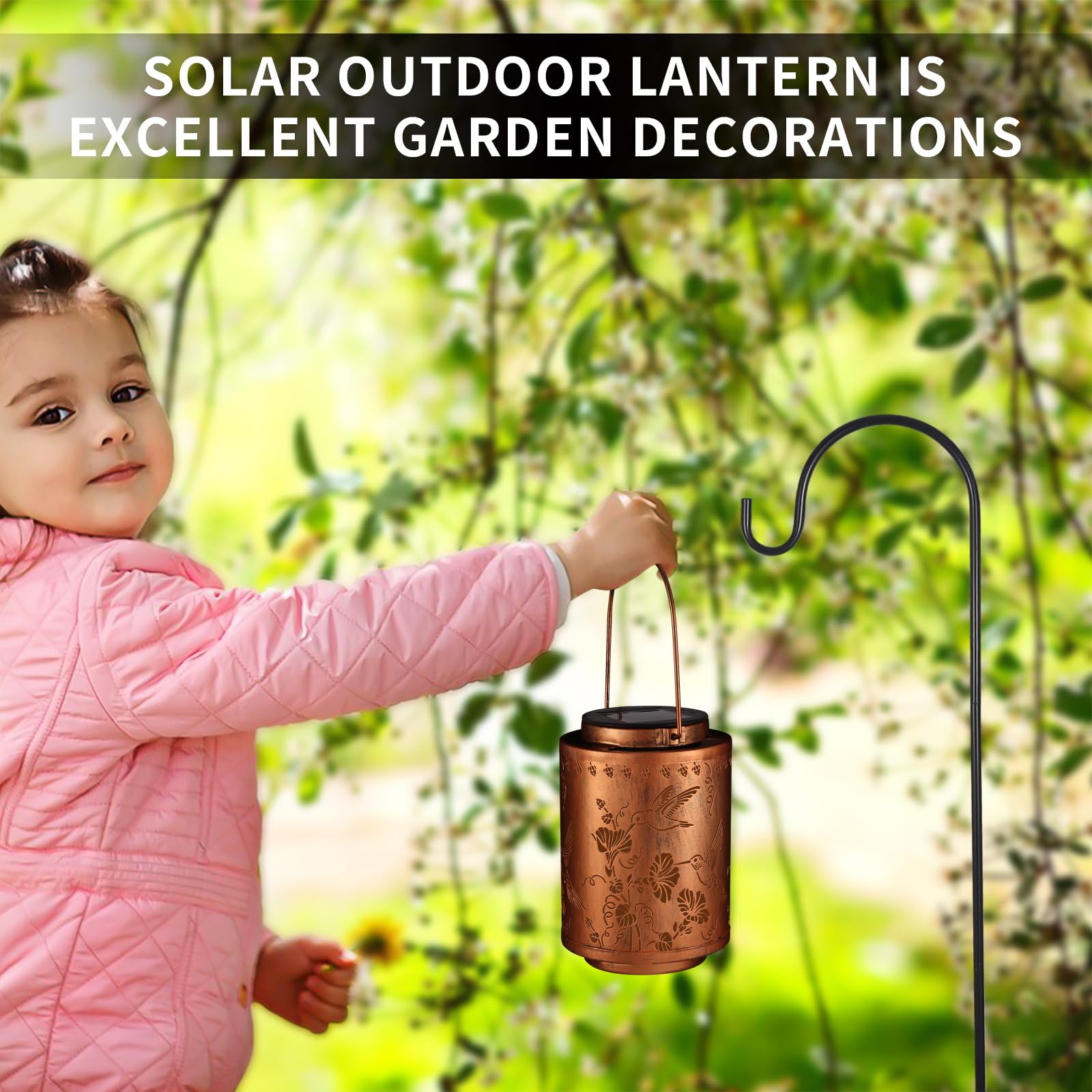 Solar Powered Outdoor Lanterns - Waterproof Hanging Garden Lights with Mushroom & Butterfly Design, Perfect for Yard, Patio, Pathway Decor - Ideal Gift for Women, Mom & Grandma - Creates Magical Ambience for Evening Gatherings & Romantic Nights