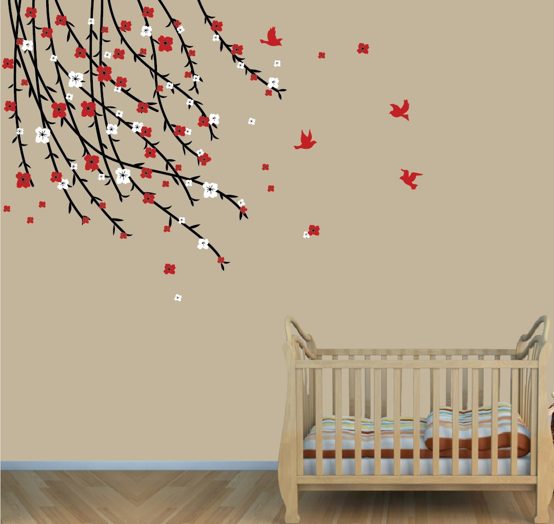 Handmade Fabric Branch Wall Art for Kids - Boho Nursery Decor, Playroom Wall Hanging, Nature-Inspired Bedroom Décor for Boys & Girls