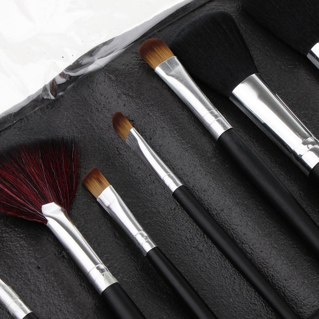 12-Piece Professional Kabuki Makeup Brush Set - Foundation, Blush, Eyeshadow & Lip Brushes with Travel Pouch - Perfect for Makeup Artists & Beauty Enthusiasts
