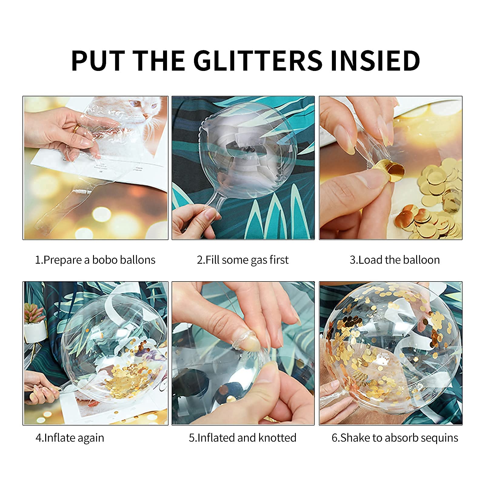 50 Packs 20 Inch Clear BoBo Balloons for LED Light Up Bubble Balloons - Perfect for Birthday, Wedding, Baby Shower, Bridal Shower, Backyard Pool & Outdoor Party Decorations - Great for Nighttime Events, Photo Backdrops, and Festive Celebrations