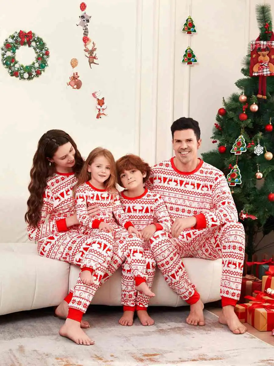 Reindeer Family Matching Christmas Pajamas Sets - Cozy Holiday Sleepwear for Women, Men & Kids | Perfect for Christmas Morning & Family Photos