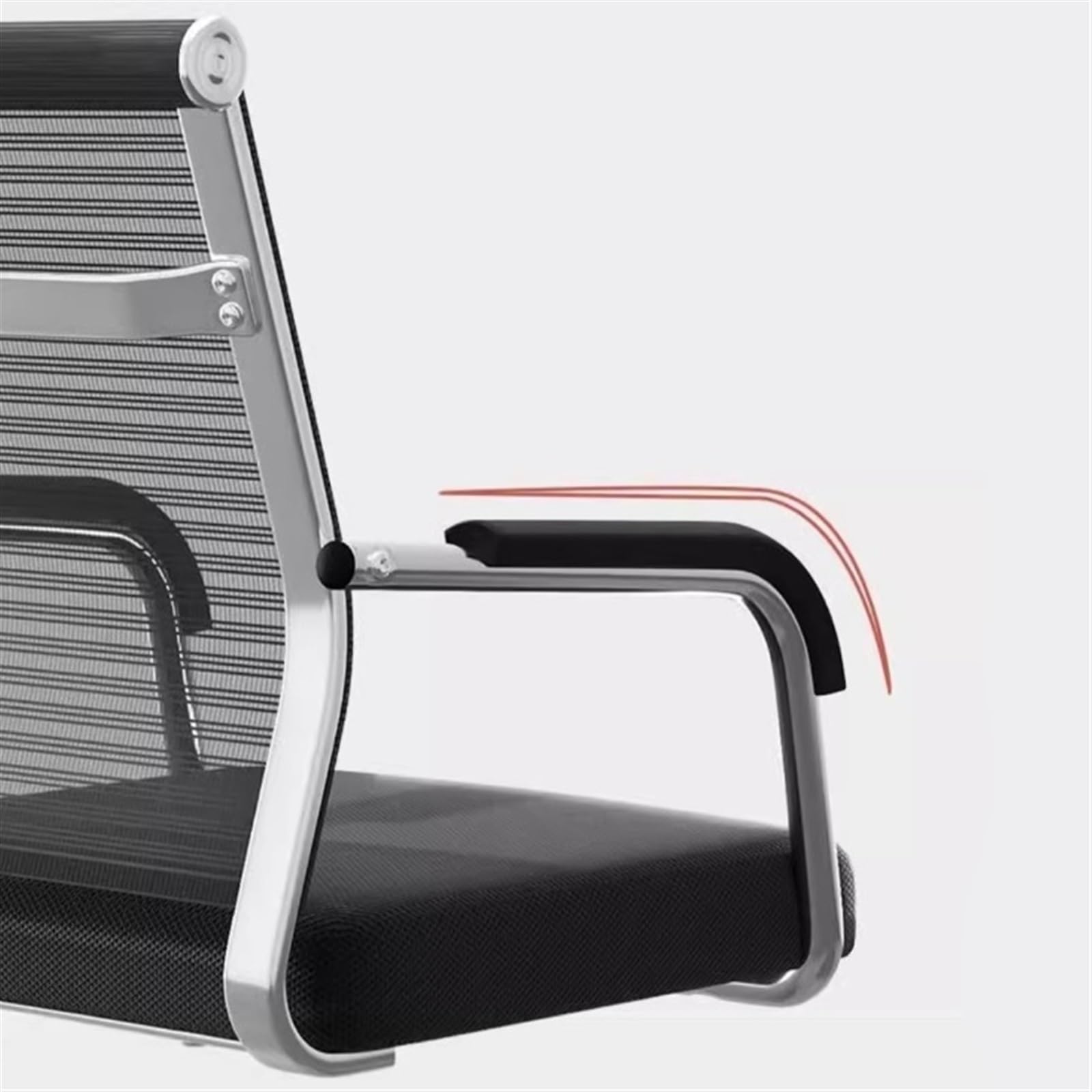 Ergonomic High Back Office Chair with Breathable Mesh & Adjustable Armrests - Black Desk Chair for Home & Office Workspaces