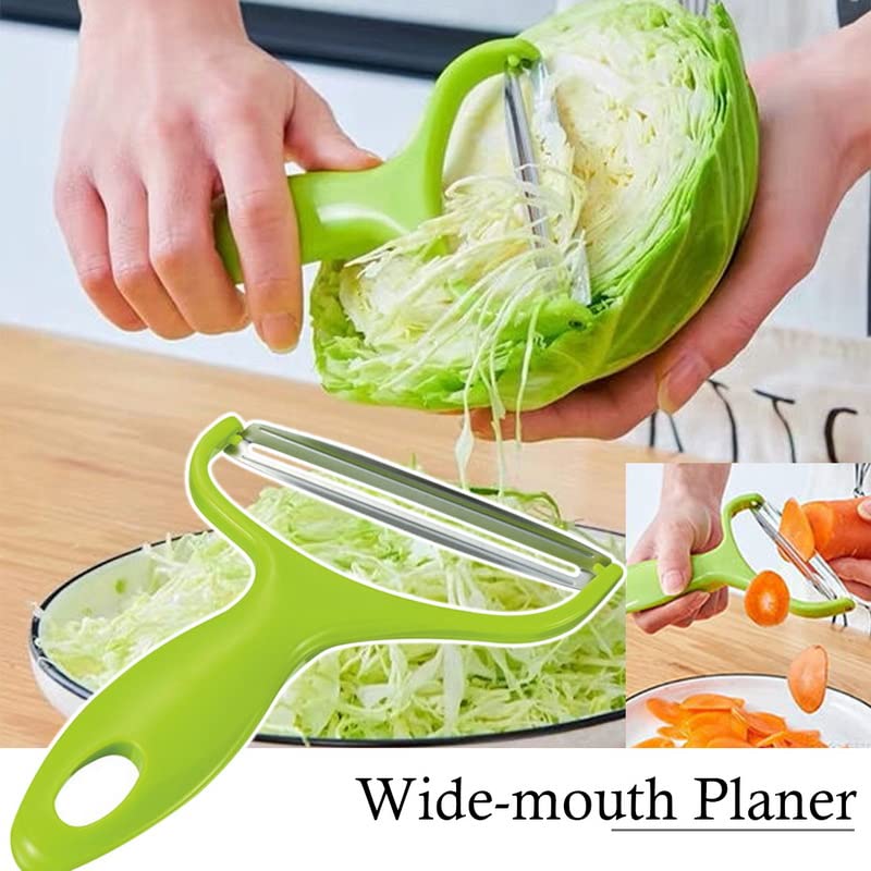 Stainless Steel Vegetable Peeler & Cabbage Shredder - Potato, Fruit, Coleslaw Cutting Tool for Kitchen | Perfect for Salads, Stir-Fries & Meal Prep