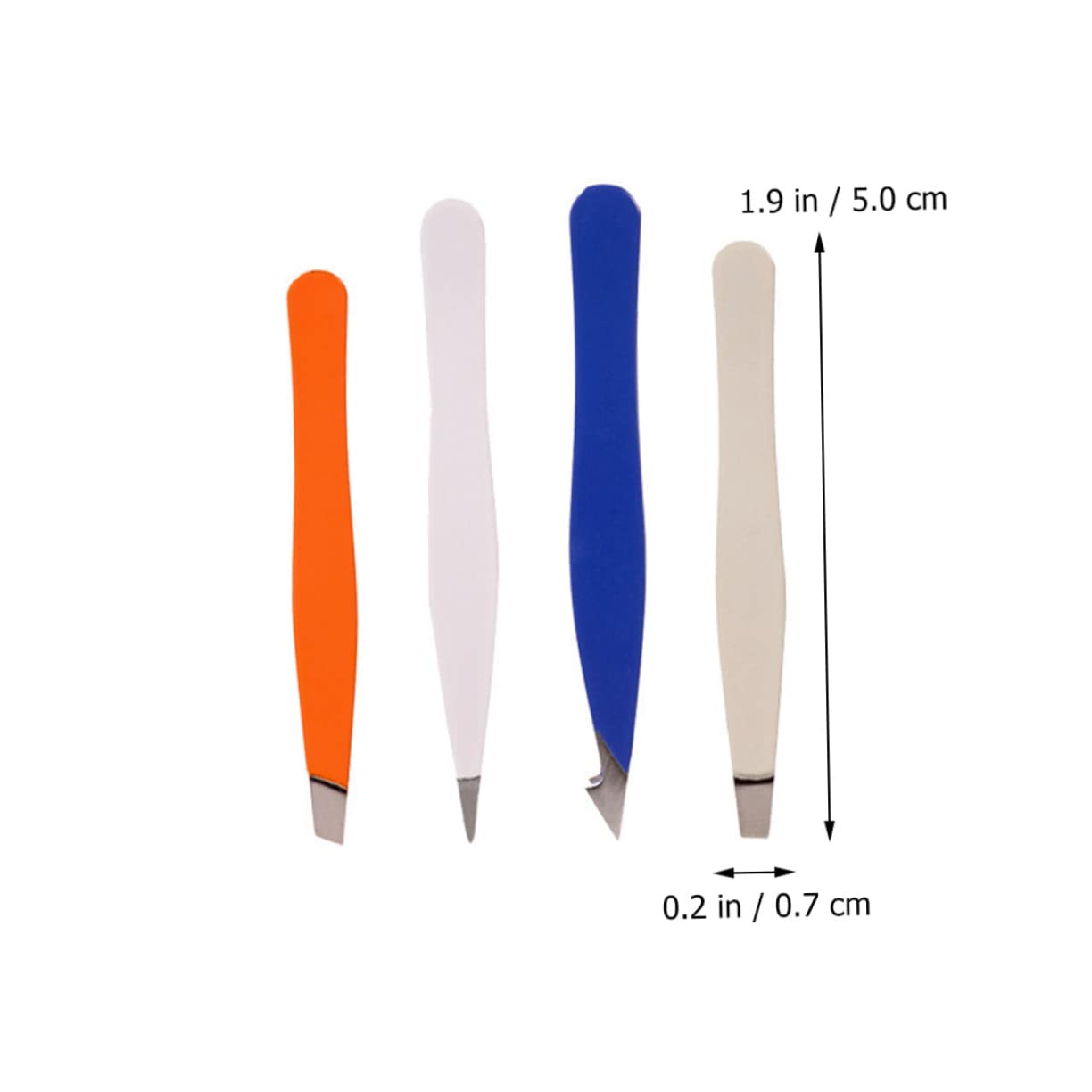 Precision Stainless Steel Eyebrow Tweezers Set of 4 - Professional Eyebrow Shaping & Grooming Tools for Perfect Brows at Home or Salon