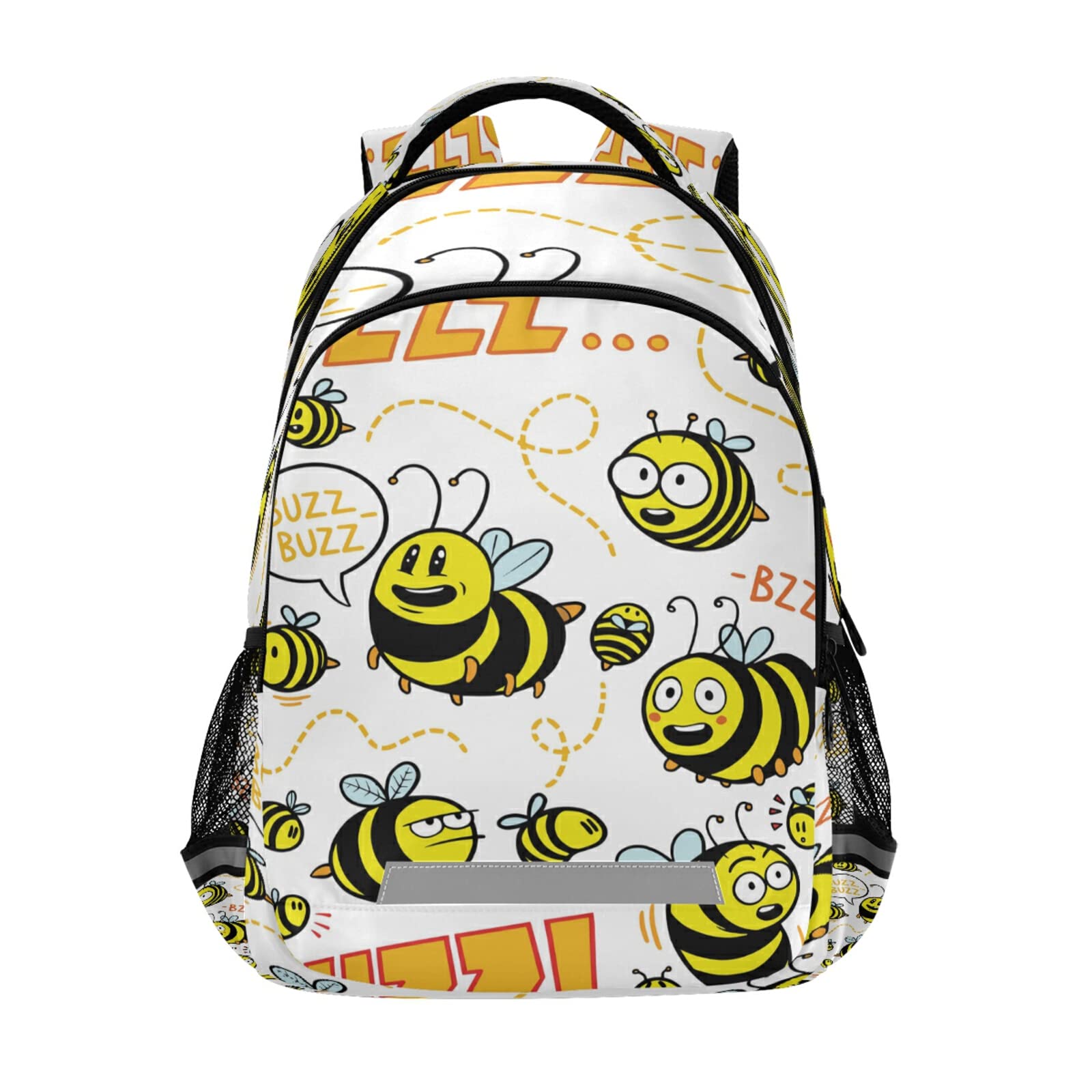 Cute Cartoon Honey Bee Kids Backpack for Boys & Girls - Lightweight Preschool Bookbag with Adjustable Chest Strap, Durable School Backpack for Kindergarten, Daycare & Travel