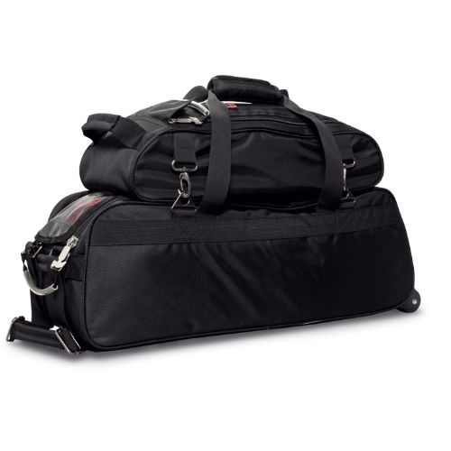 Premium Slim Triple Tote with Shoe Pouch - Stylish Black Bowling Bag for Women | Perfect for Gym, Work, Travel & Everyday Use
